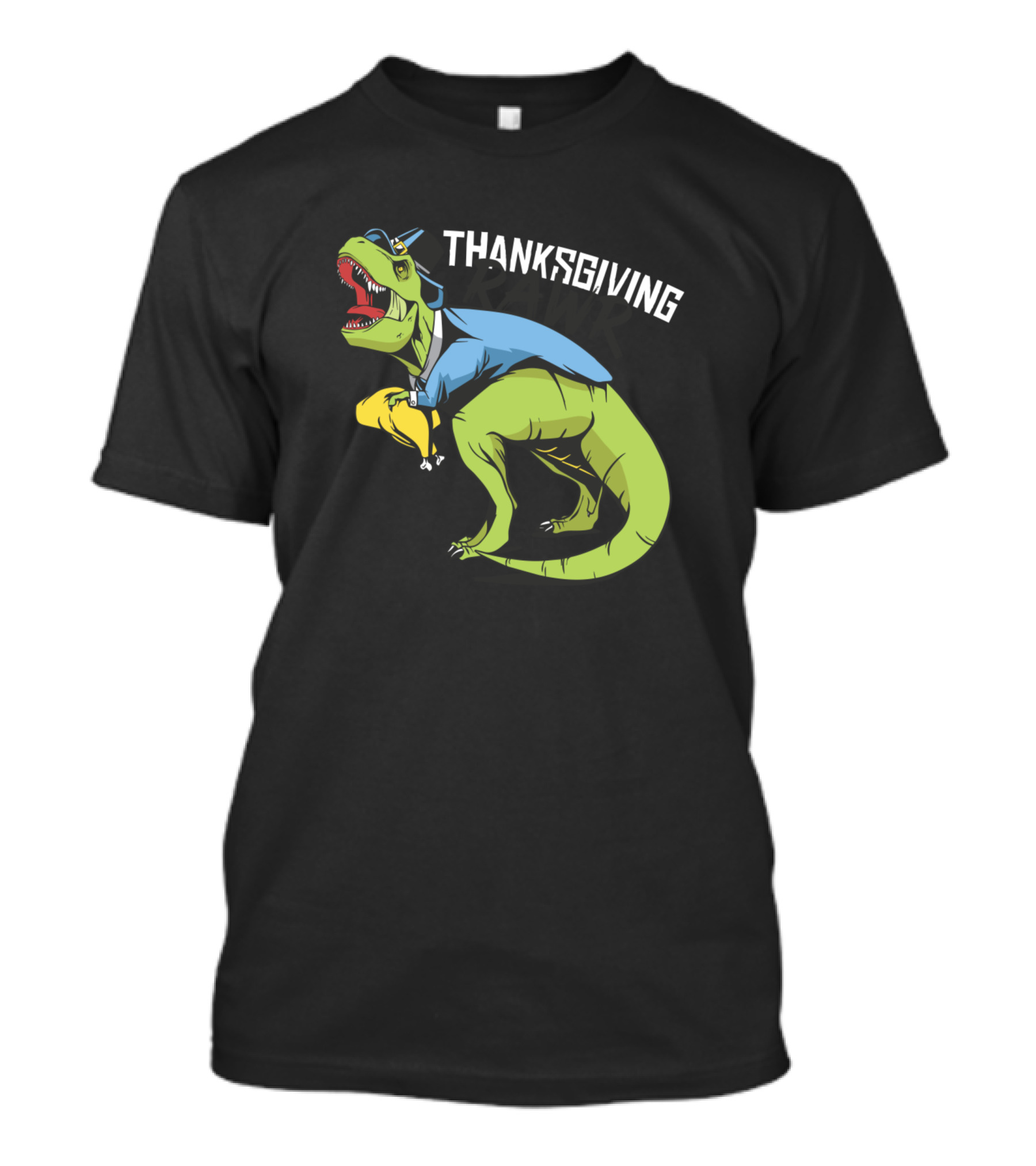 Thanksgiving Dino Rawr T-Rex With Turkey T-Shirt