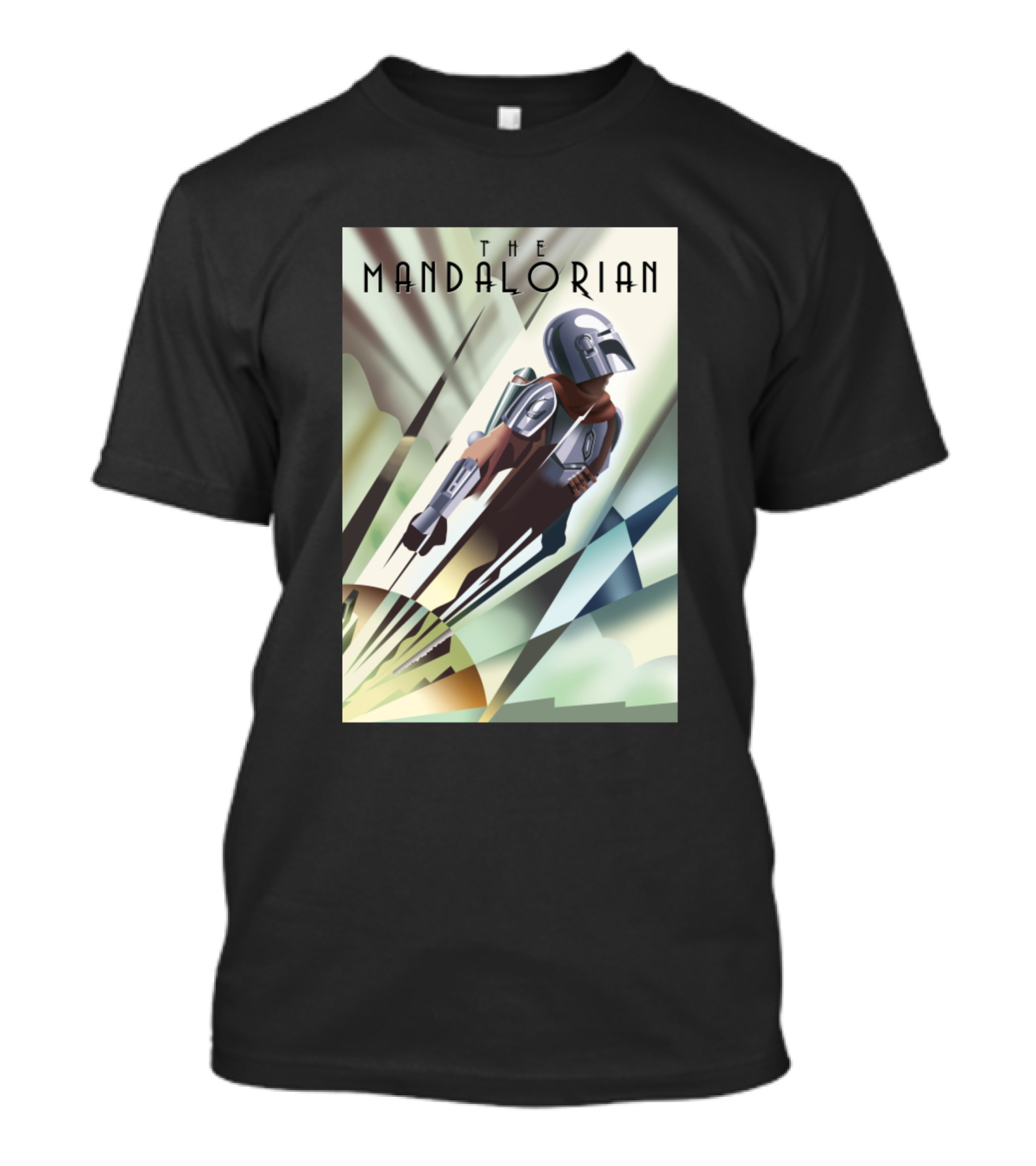 The Mandalorian Skyward Adventure Art Deco T-Shirt