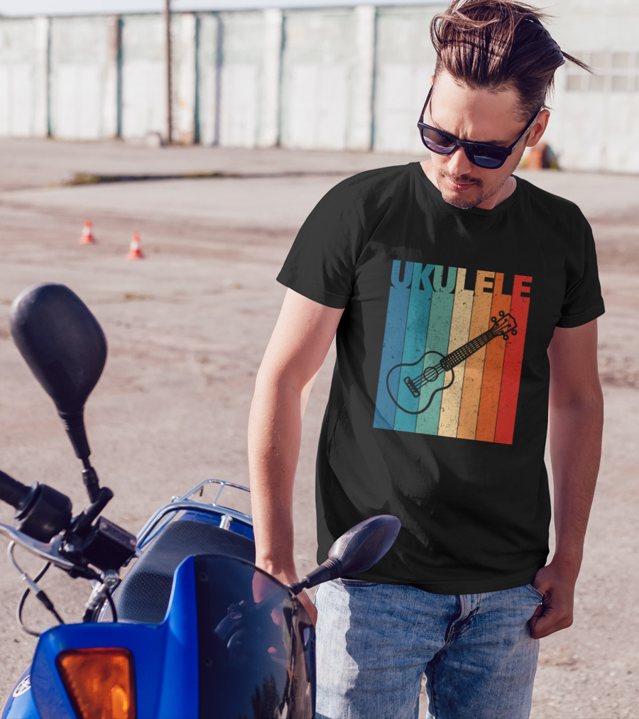 Ukulele Retro Stripes T-Shirt