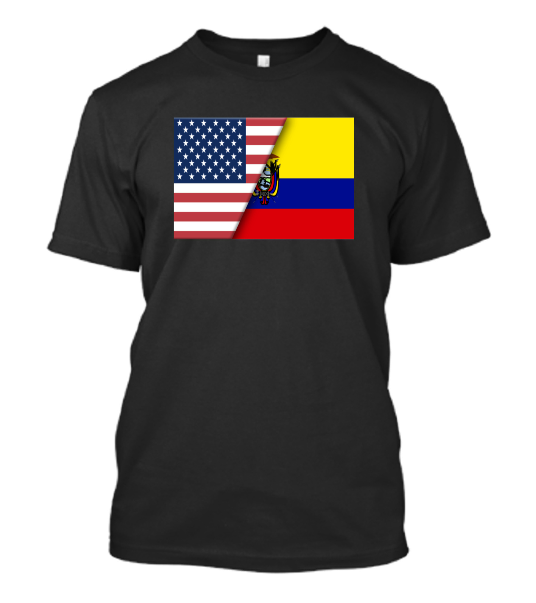 Usa Flag Ecuador Ecuadorian Flag Immigrant Ancestr Heritage Unity Flags T-Shirt