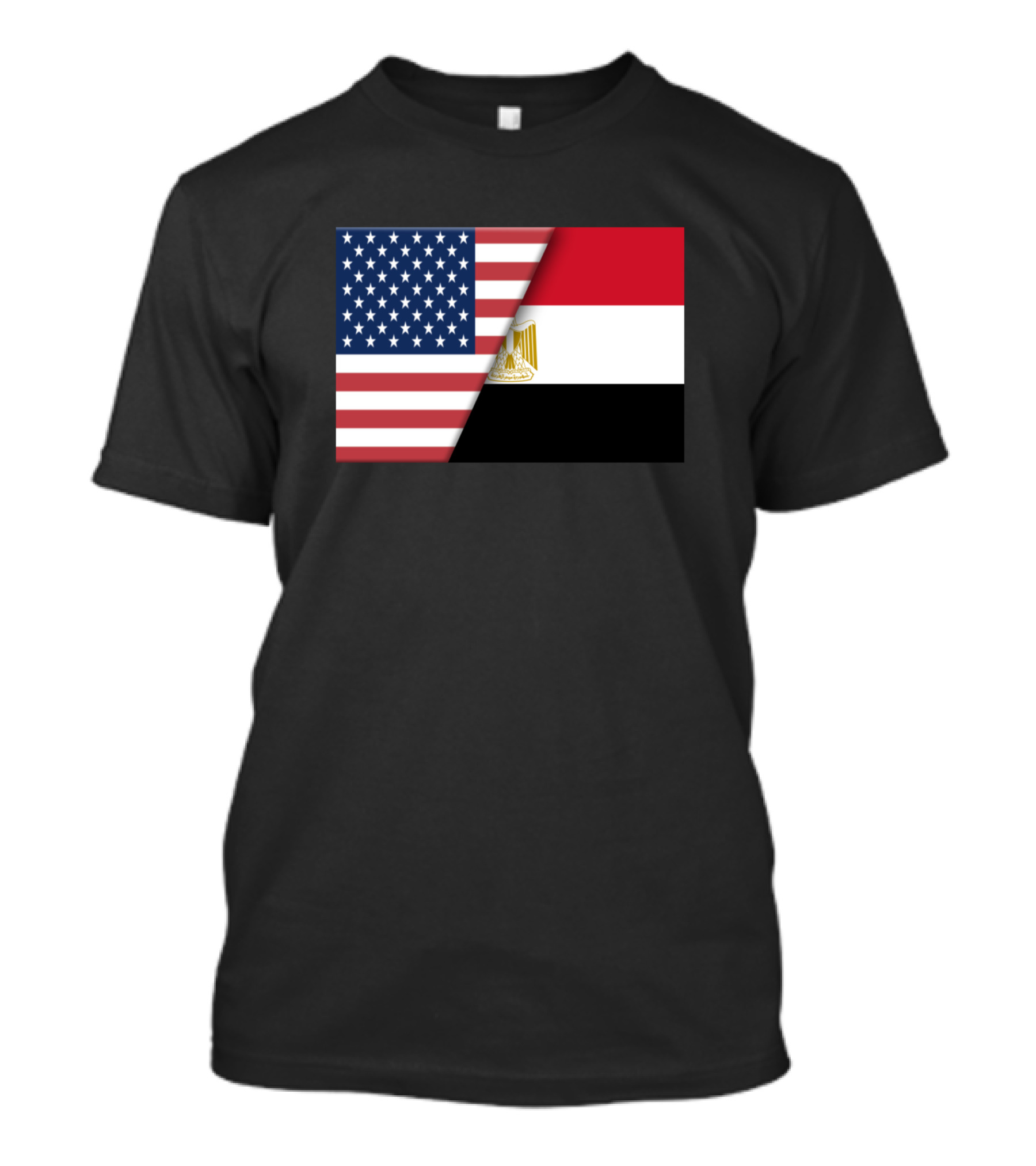 Usa Flag And Egypt Egyptian Flag Immigrant Ancestry T-Shirt