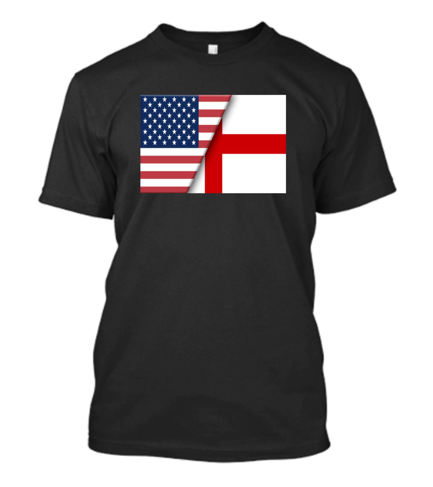 Usa Flag England Flag Immigrant Ancestry Homeland Heritage Connection T-Shirt