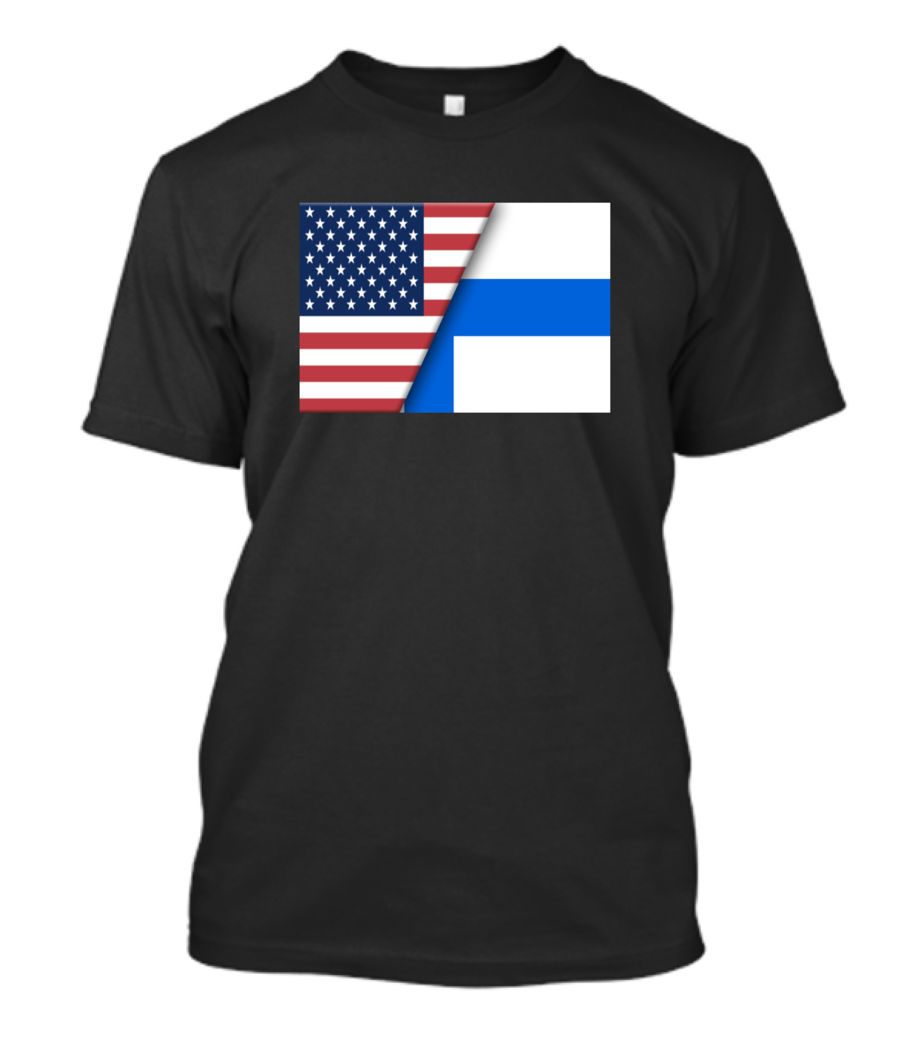Usa Flag Finland Finnish Flag Immigrant Ancestry Dual Heritage T-Shirt