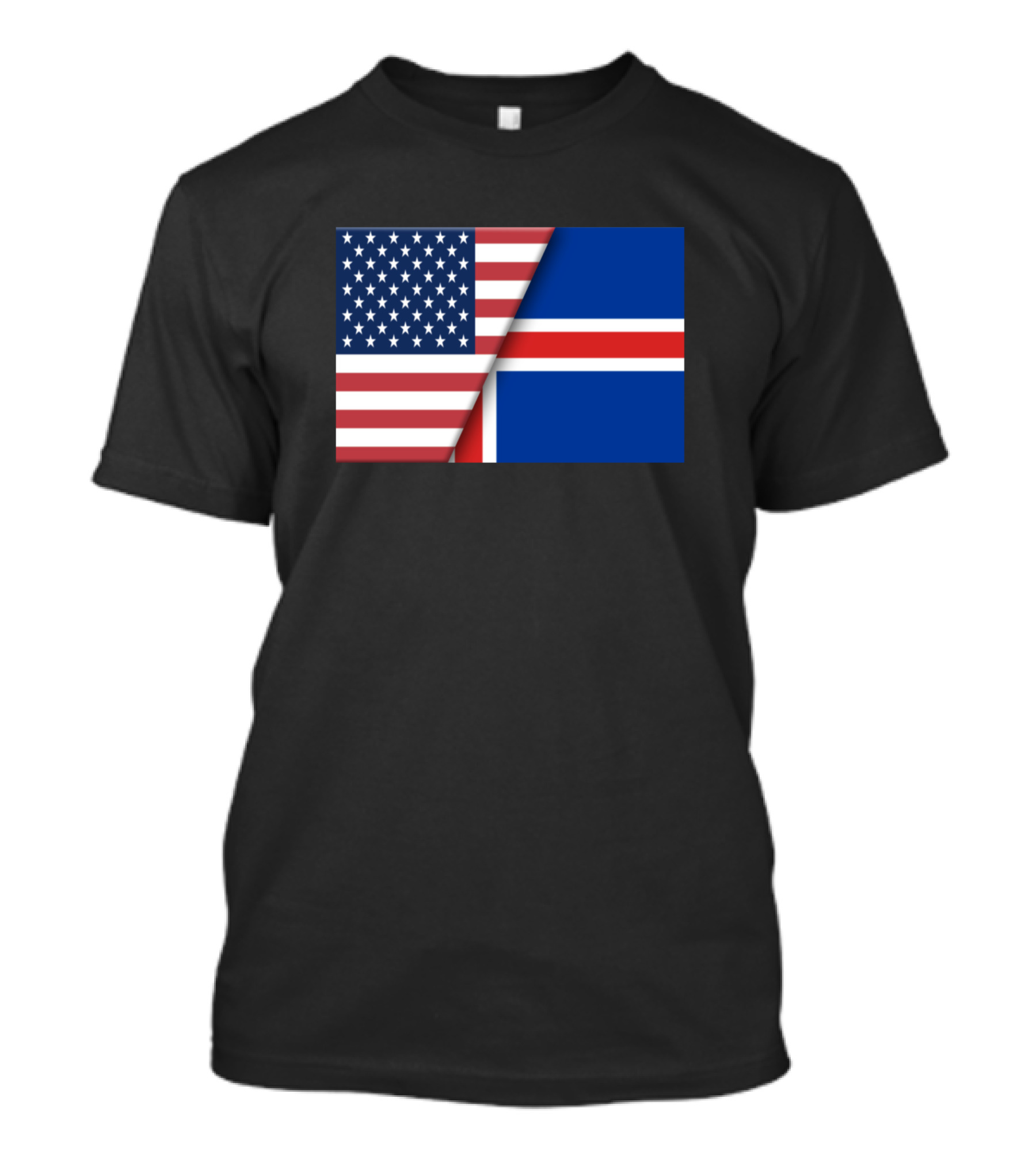 Usa Flag Iceland Flag Immigrant Ancestry Homeland Pride Connection T-Shirt