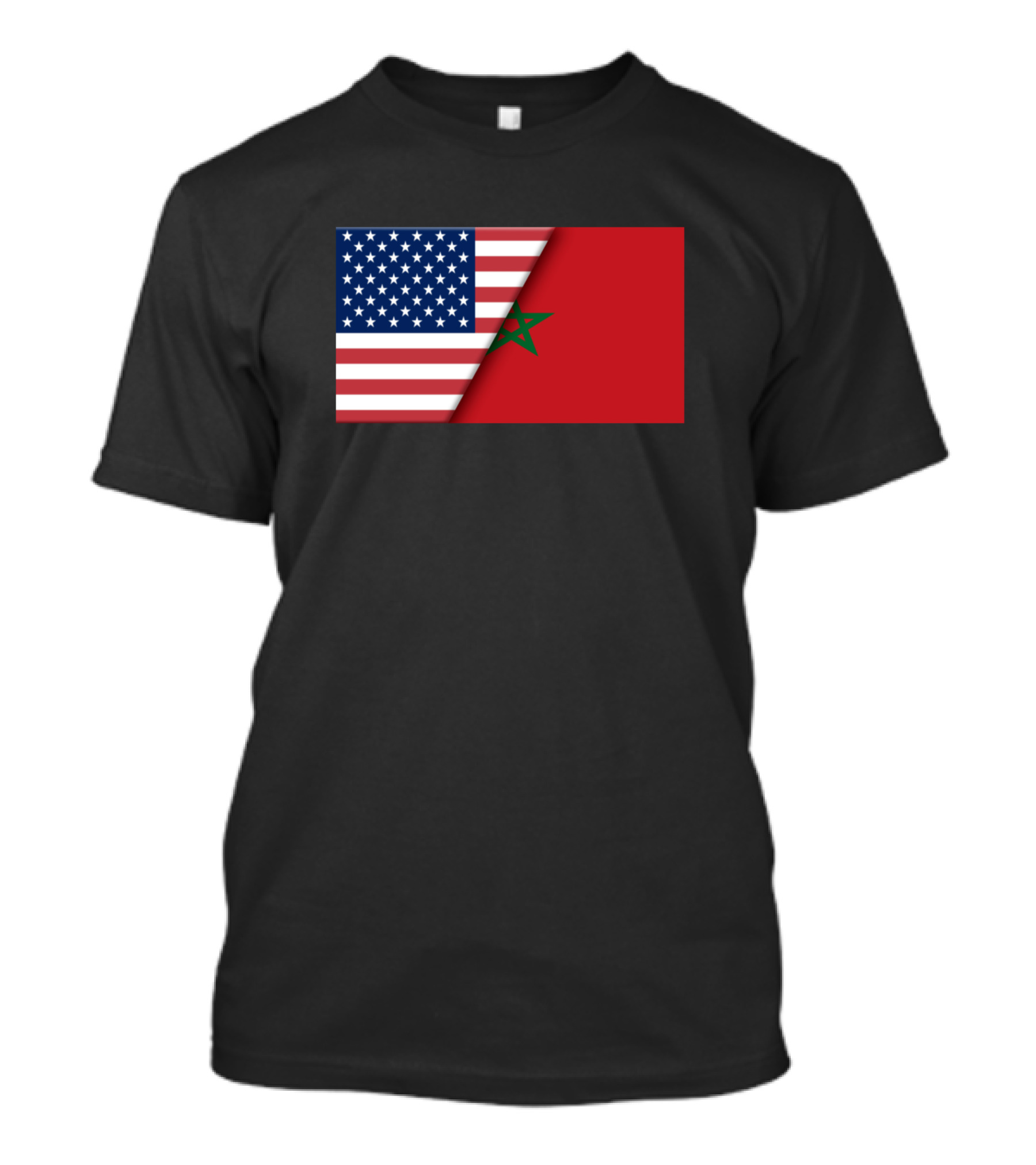 Usa Flag Morocco Moroccan Flag Immigrant Ancestry Dual Heritage T-Shirt