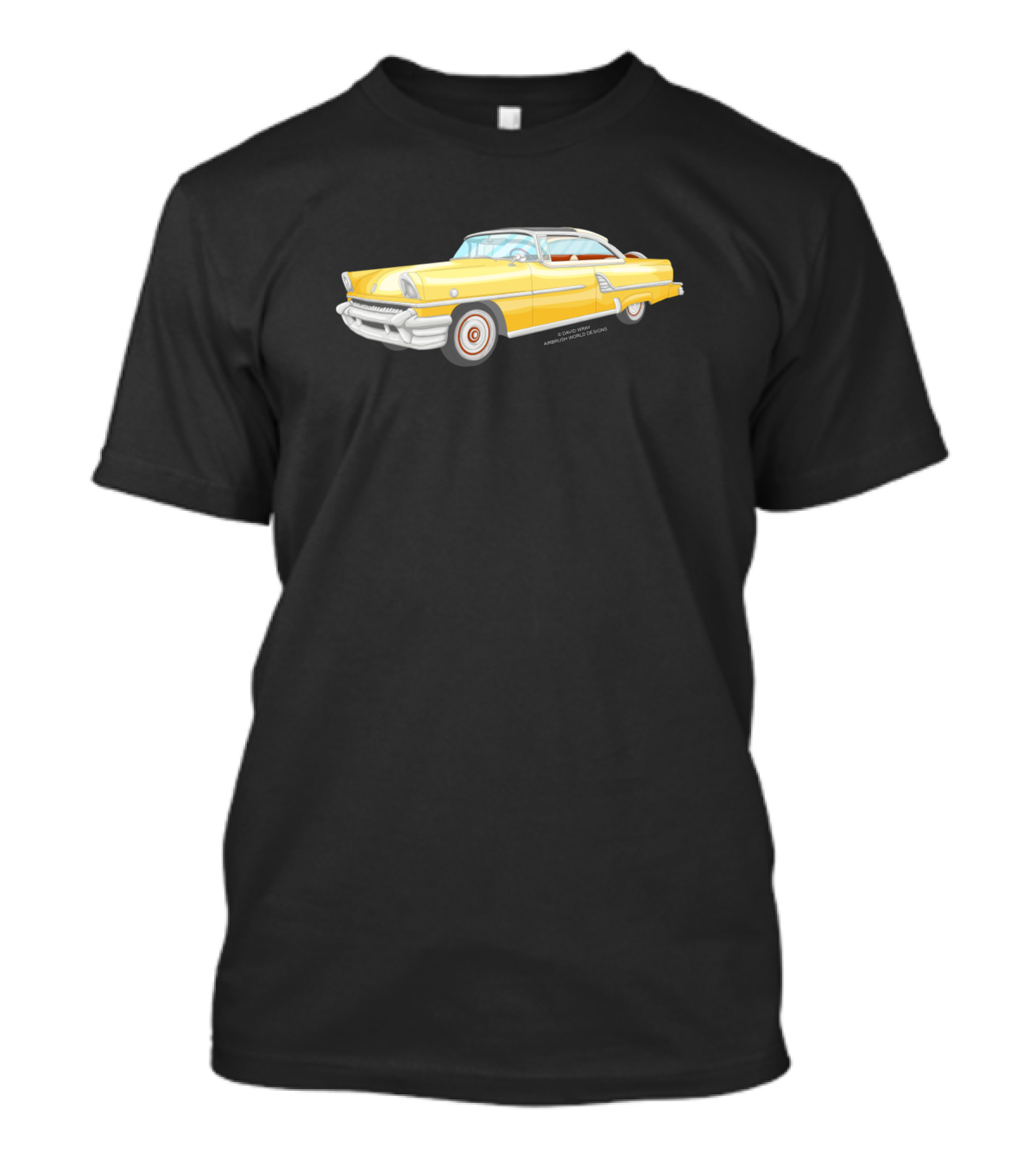 Vintage Classic Car Garage Hot Rod Yellow Retro Automobile T-Shirt