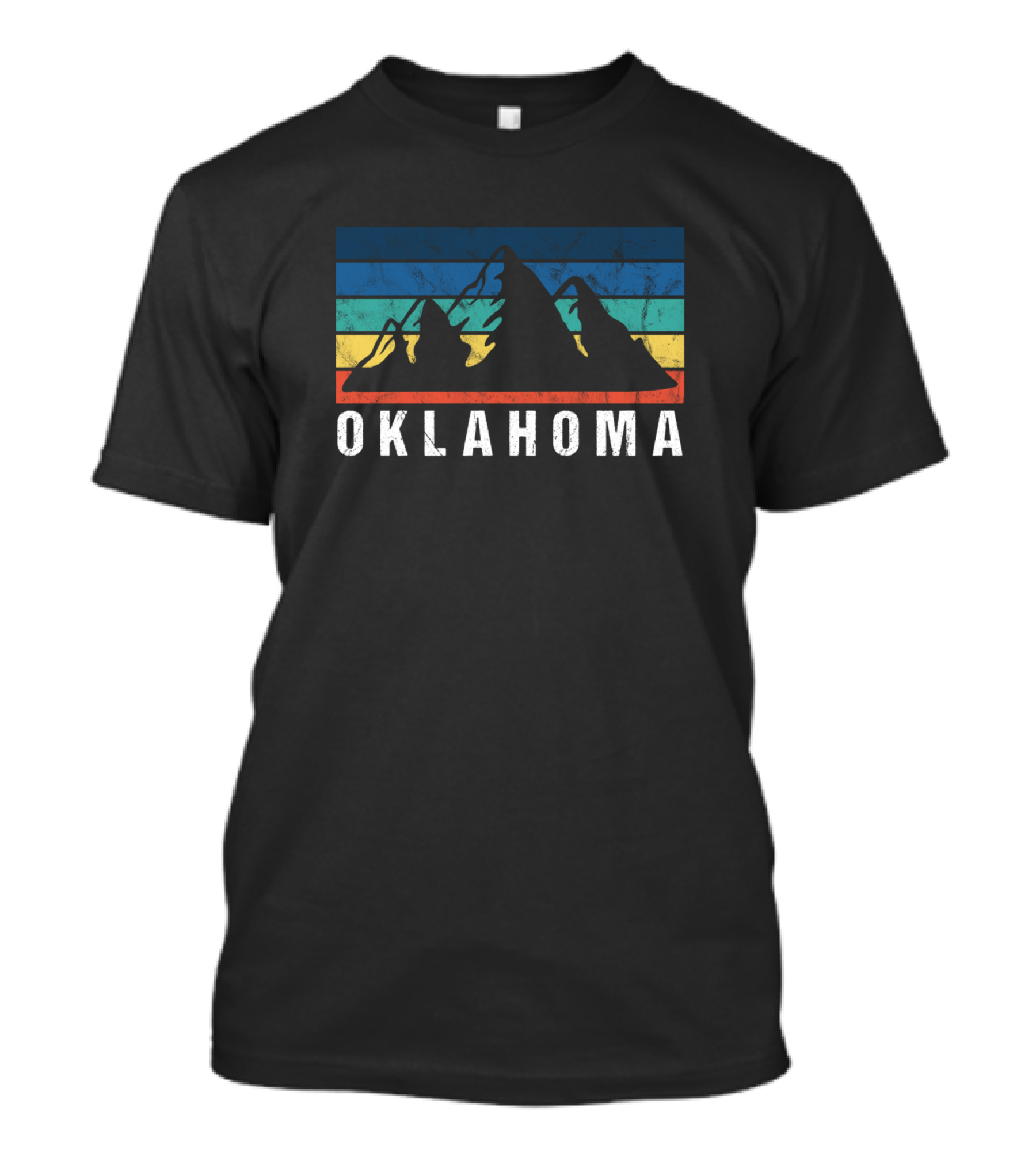 Oklahoma Mountain Retro Sunset T-Shirt