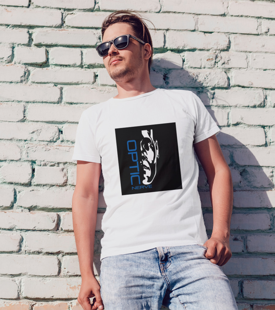 OPTIC NERVE Black And White Face T-Shirt