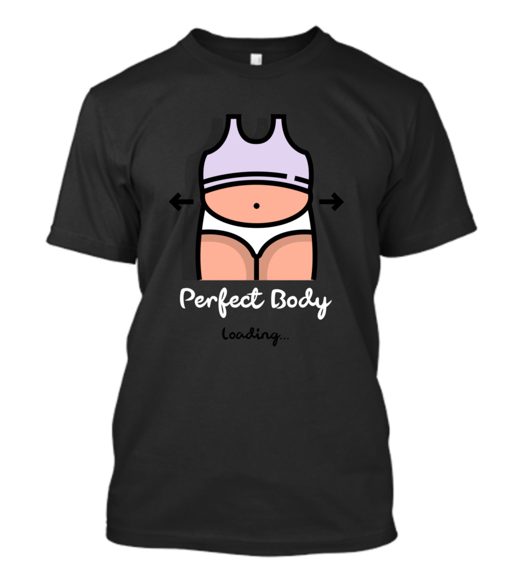 Perfect Body Loading Fitness Progress Humor T-Shirt