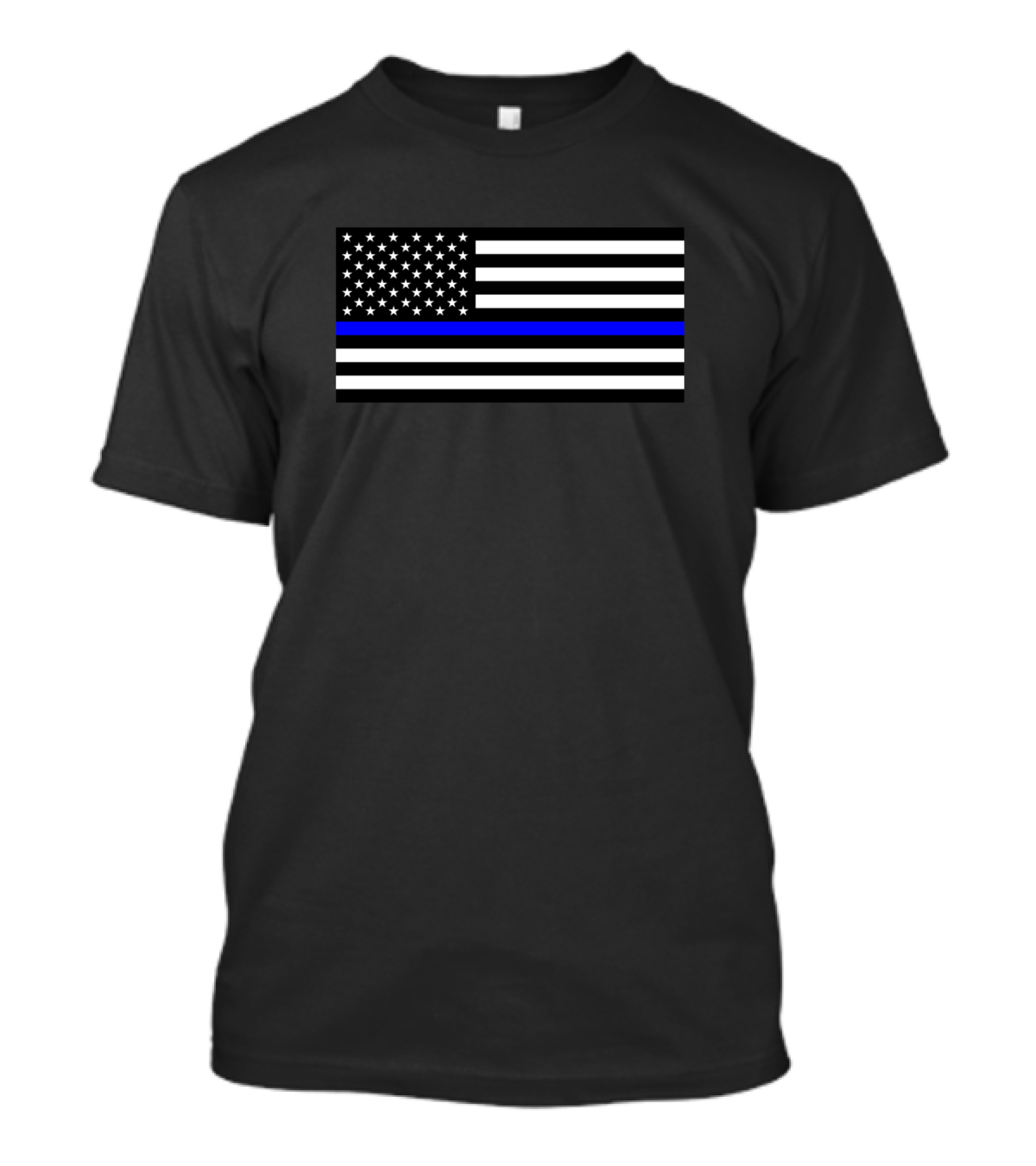 Police Thin Blue Line Flag American T-Shirt