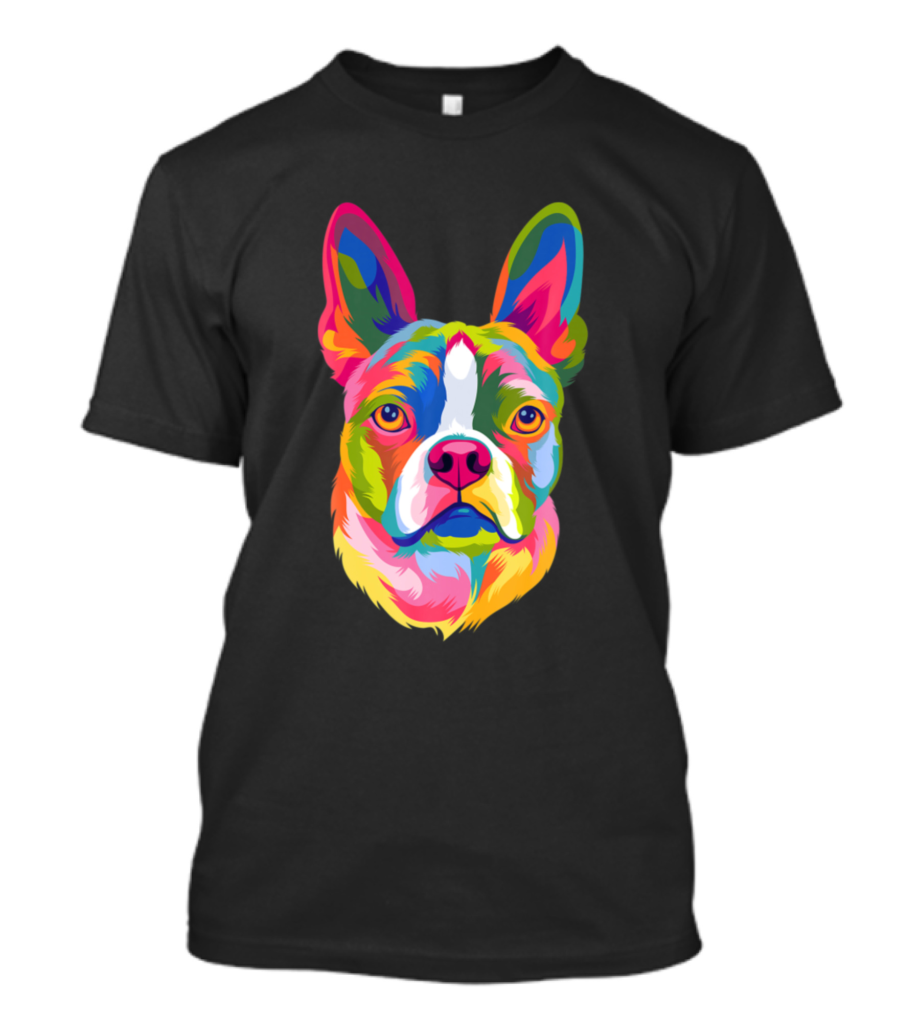 Colorful Pop Art Boston Terrier Lover Dog T-Shirt