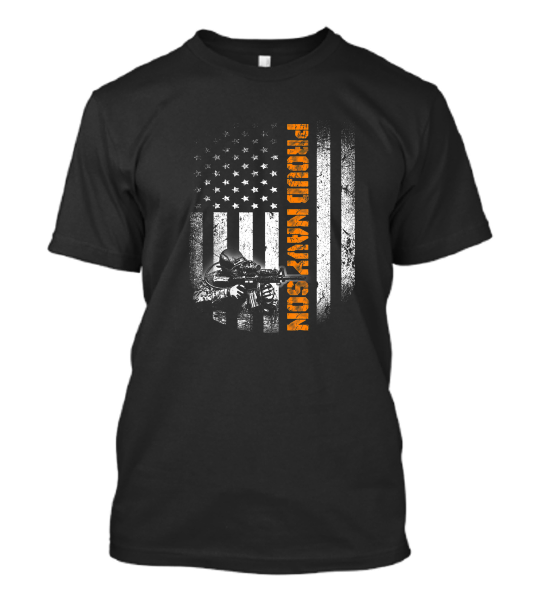 Proud Navy Son American Flag Tactical T-Shirt