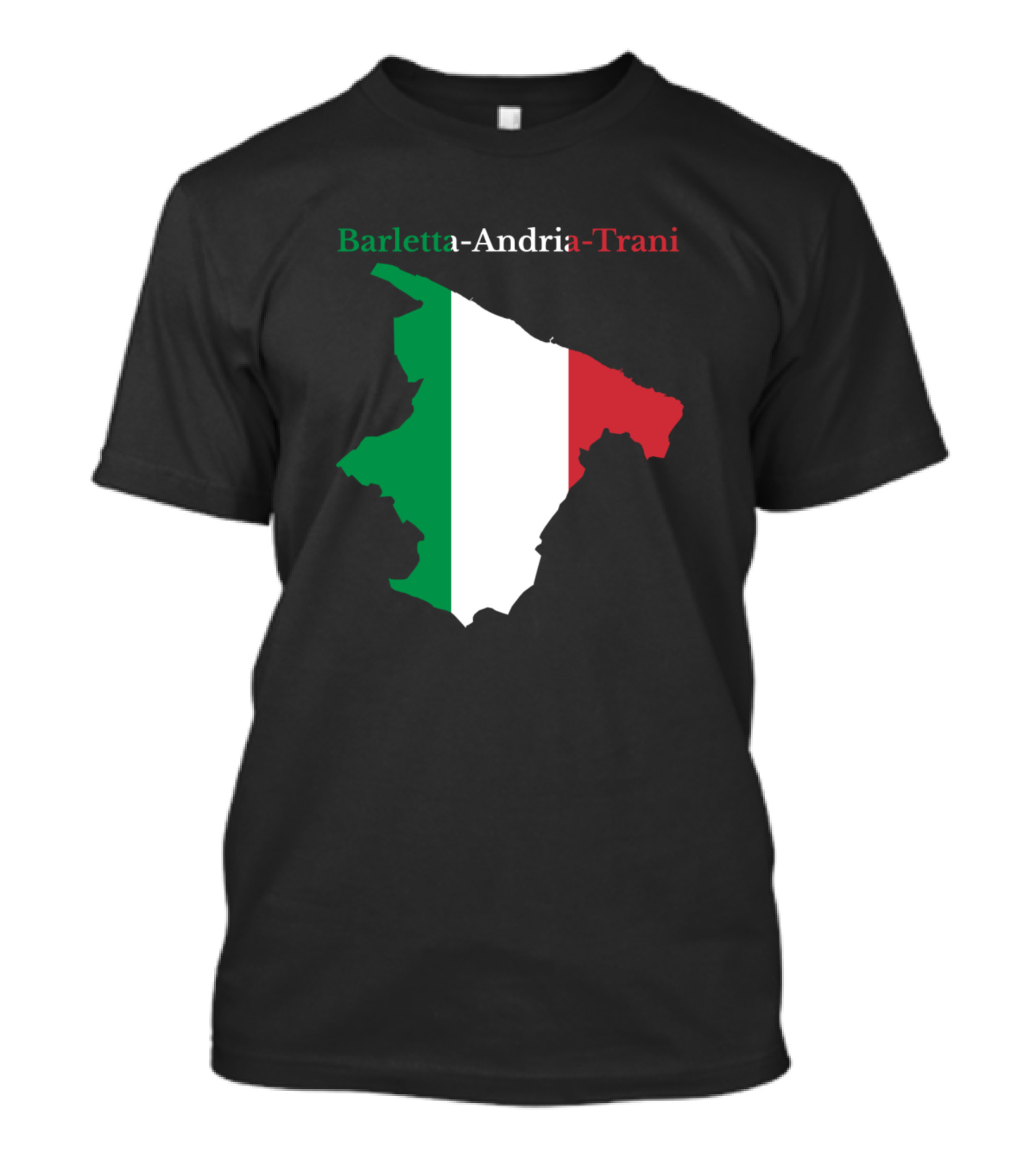 Barletta Andria Trani Italy Map With Italian Flag Colors T-Shirt
