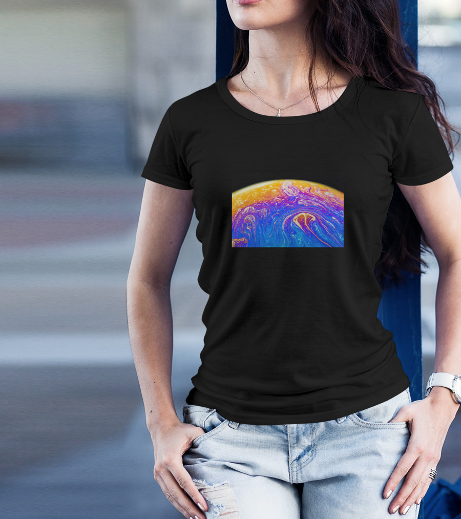 Soap Bubble Close Up Vivid Swirls T-Shirt
