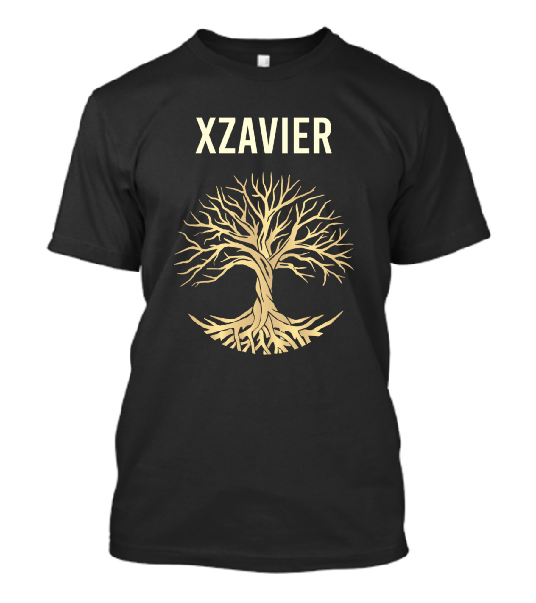 Xzavier Tree Of Life Golden Roots And Branches T-Shirt