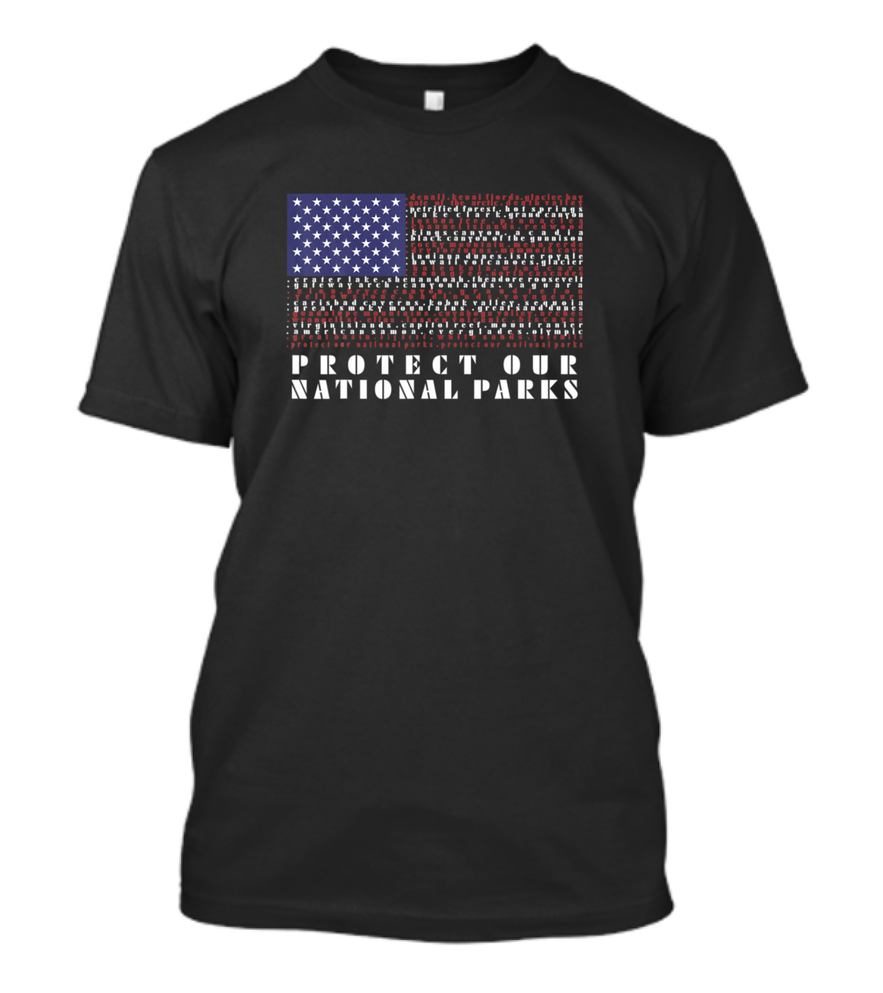 Protect Our National Parks Usa List Service Nature T-Shirt