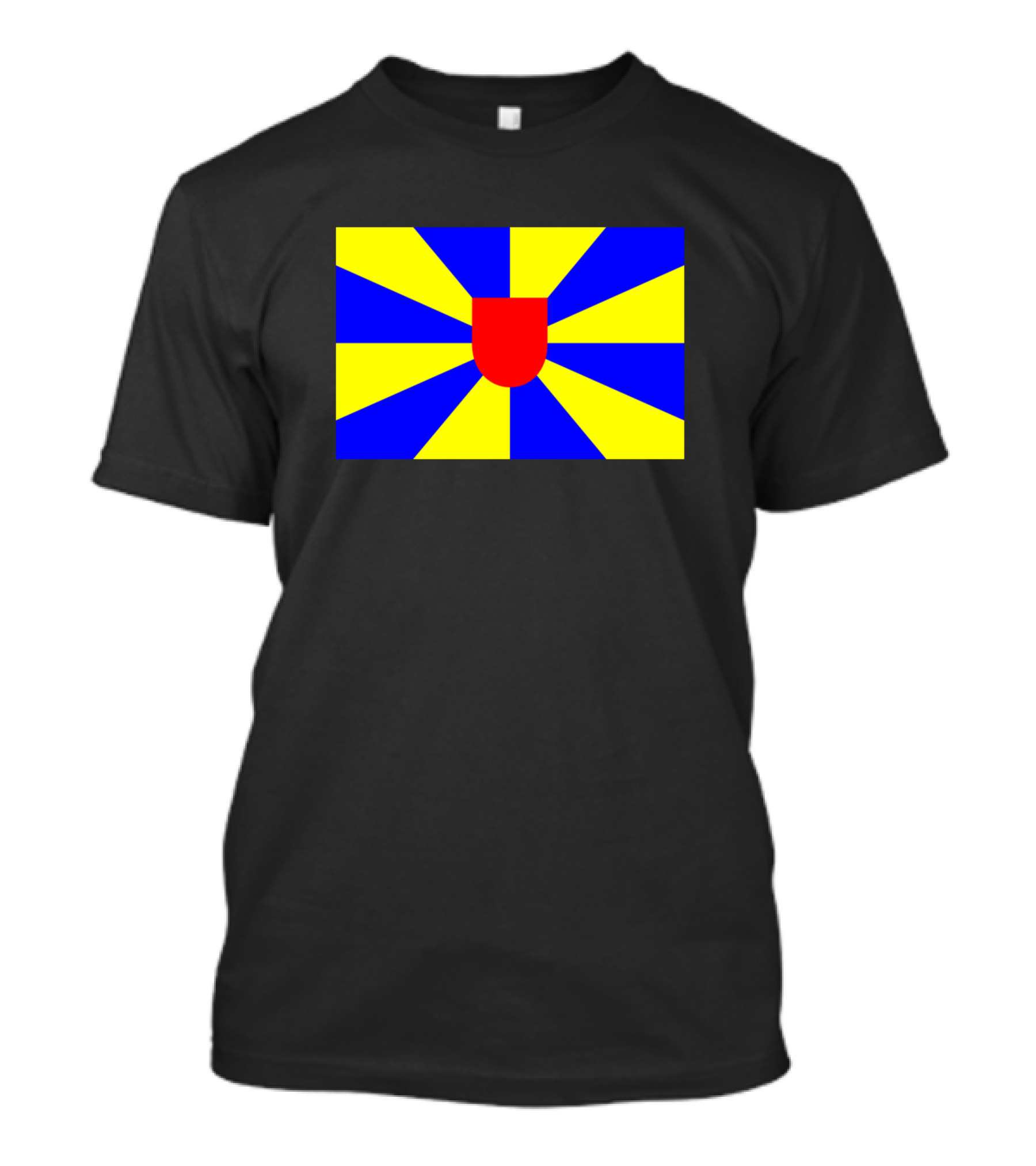 West Flanders Coat Of Arms Blue And Yellow Stripes With Red Shield T-Shirt