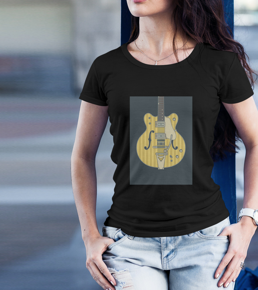 Yellow Viking Electric Guitar With Hollow Body T-Shirt
