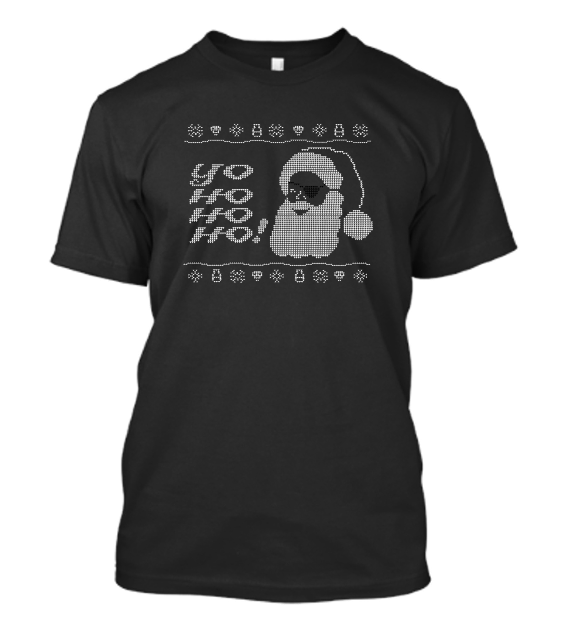 Yo Ho Ho Skull Santa Crossbones Christmas T-Shirt