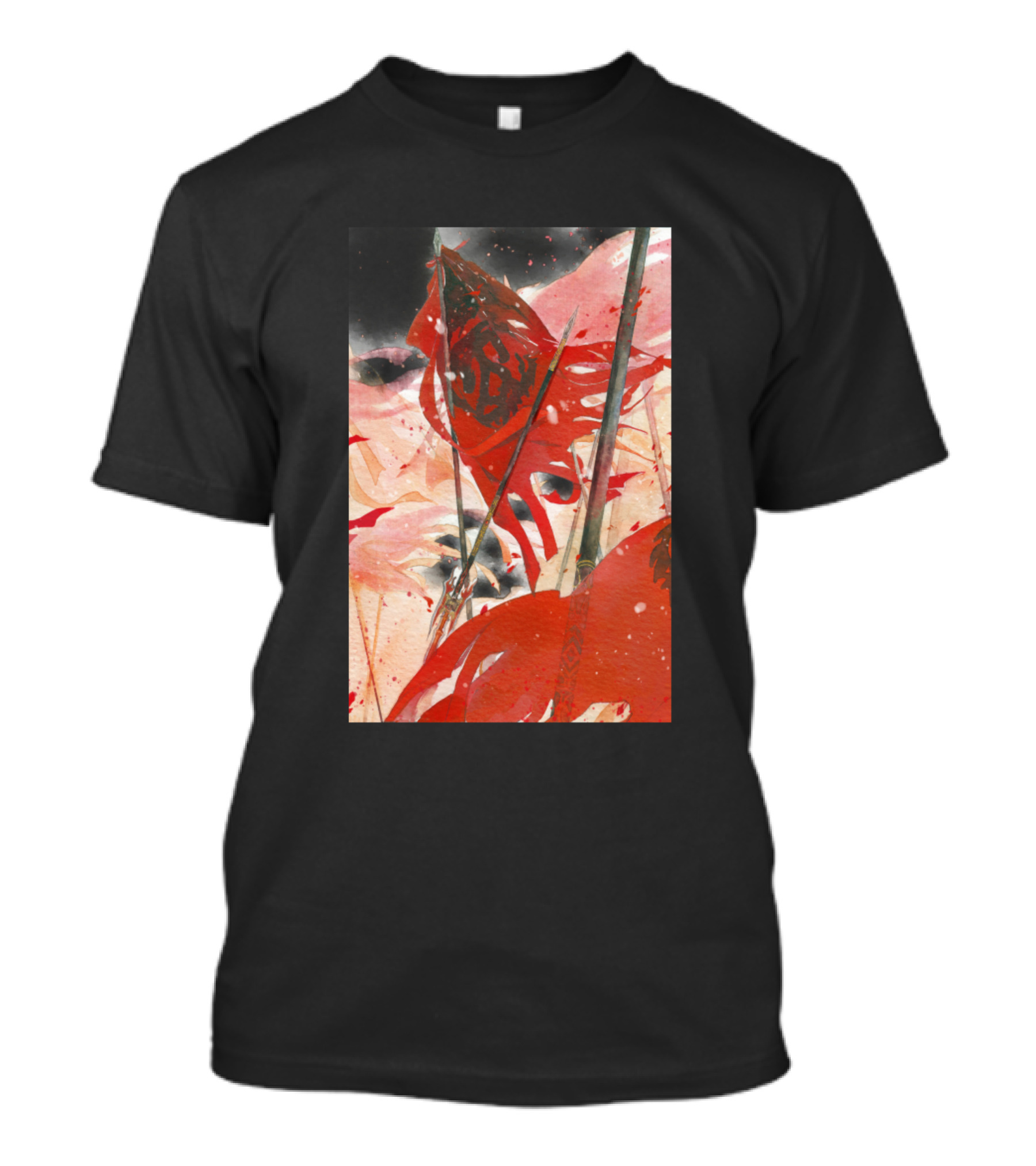 Antiquity War Red Flags Battlefield Scene T-Shirt
