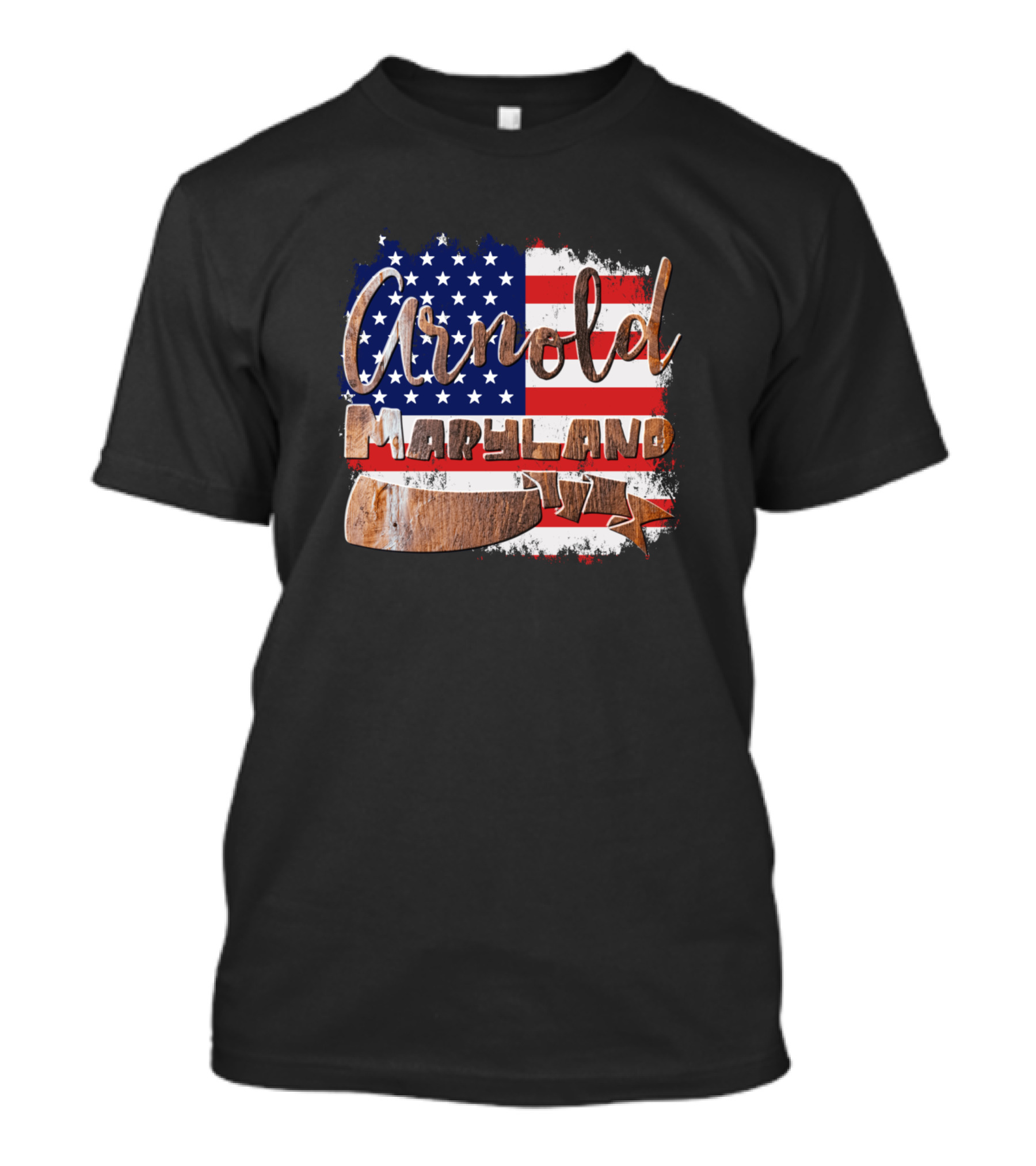 Arnold Maryland USA Flag Rustic T-Shirt