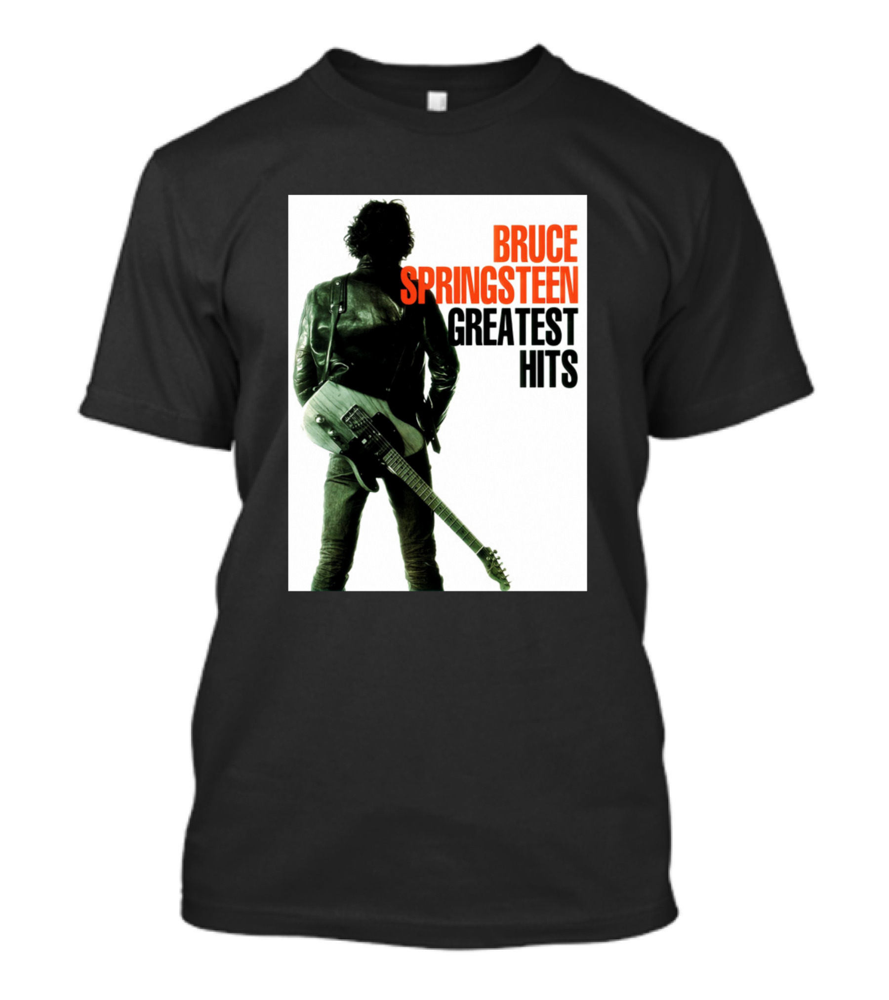 Bruce Springsteen Greatest Hits Album Cover With Guitar T-Shirt