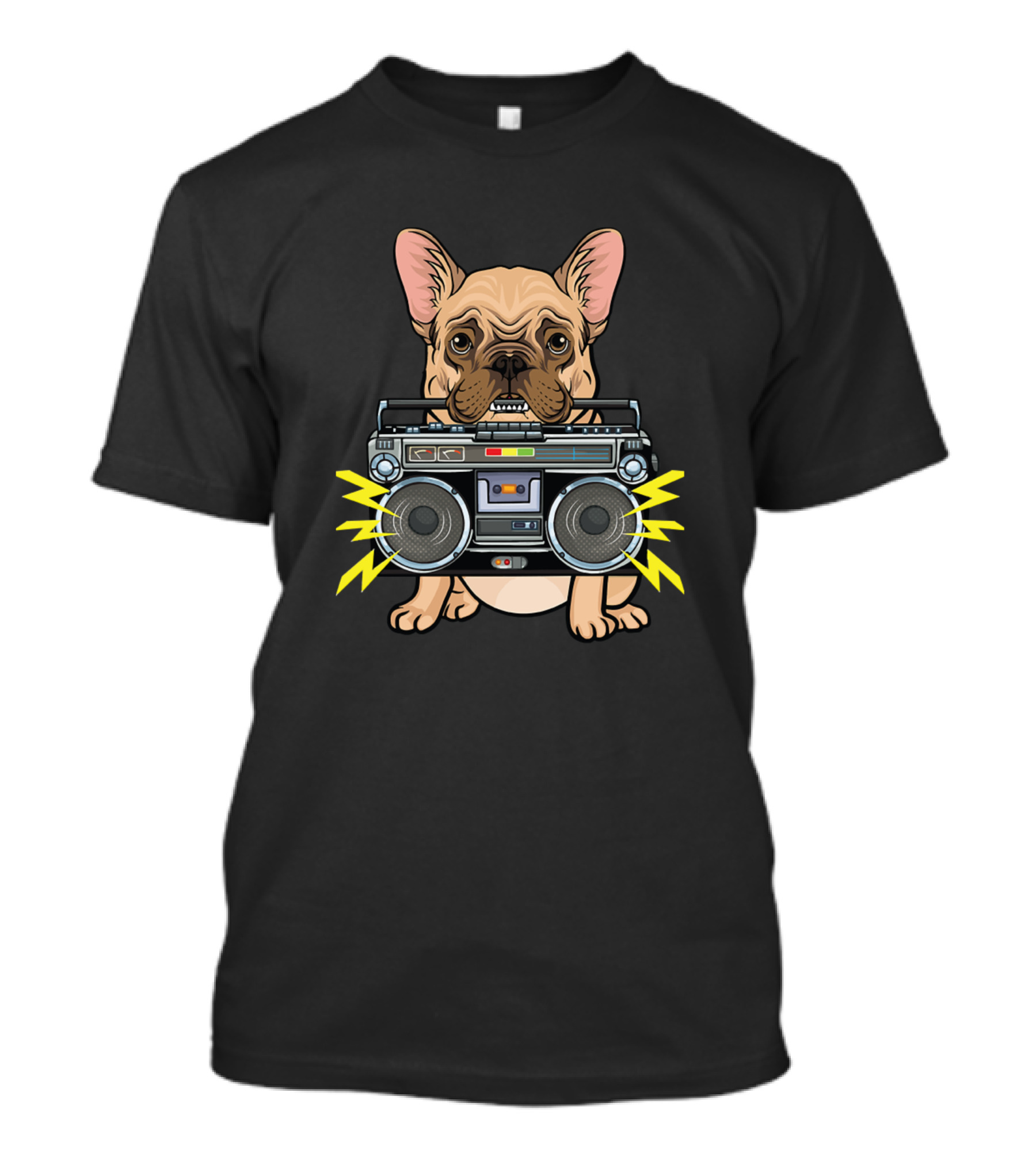 Dog Funny Cute Dog Boombox Puppy Retro Music T-Shirt