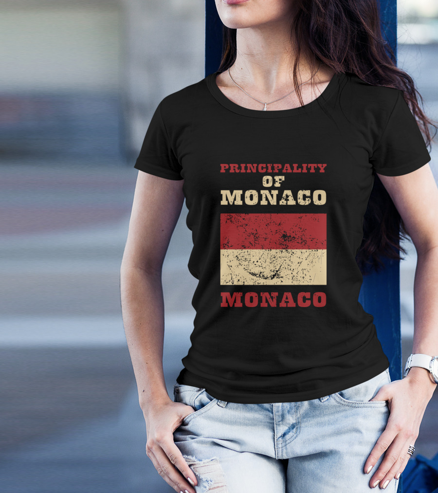 Principality Of Monaco Flag T-Shirt