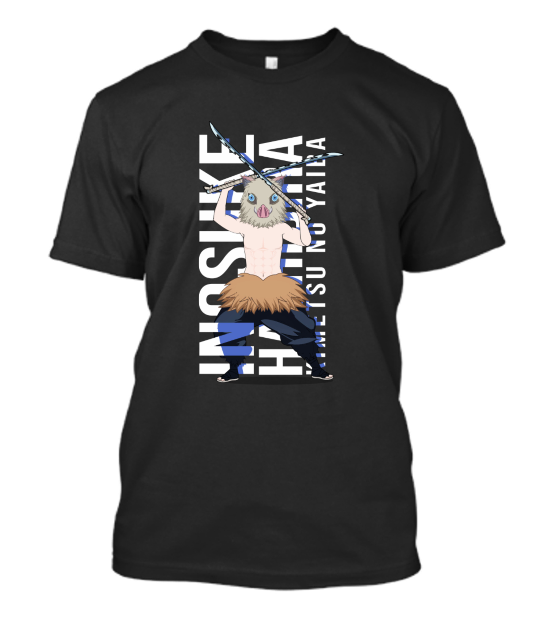 Inosuke Hashibira Kimetsu No Yaiba Anime Character Duo Swords T-Shirt
