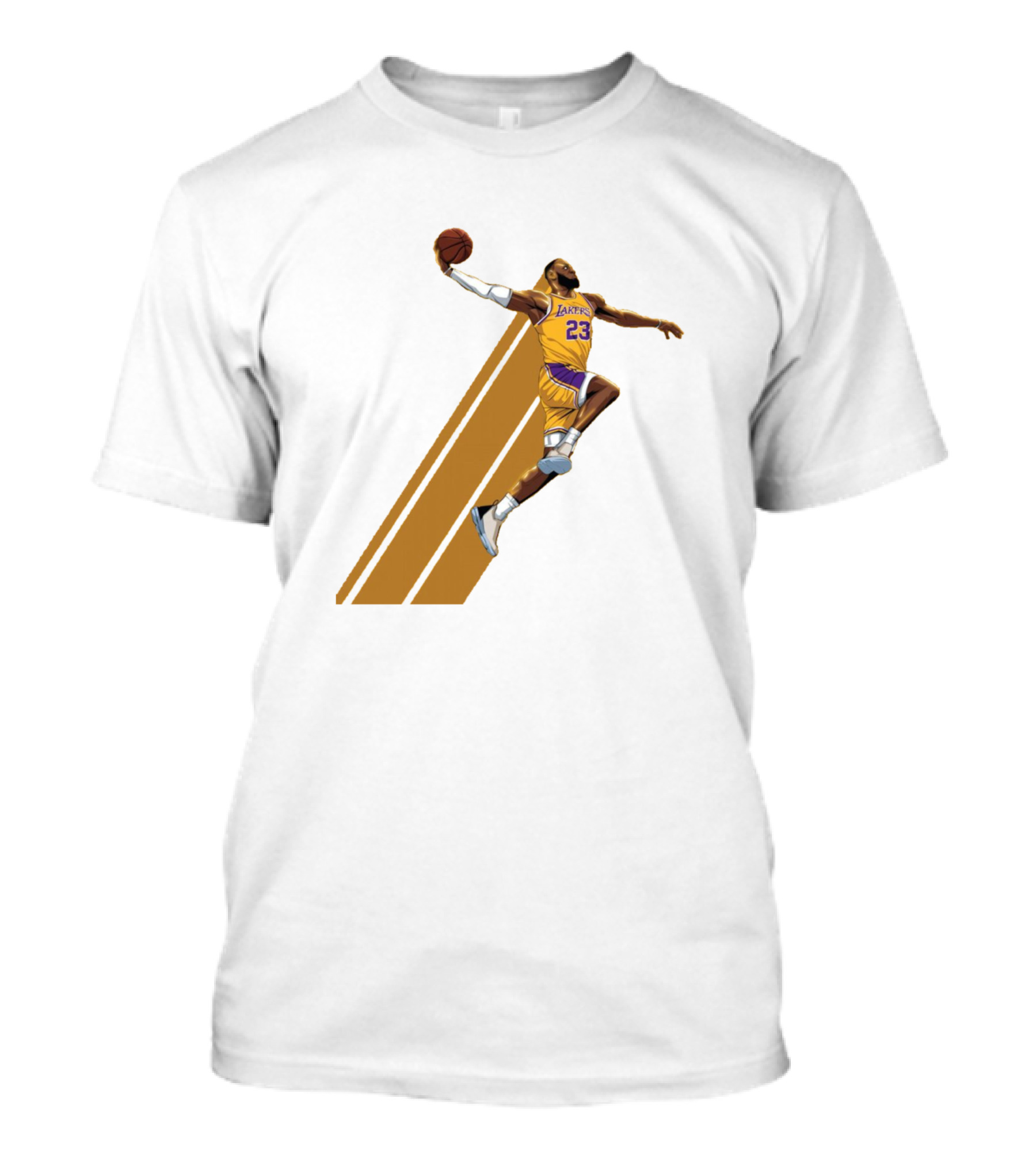 King James Iconic Lakers Slam Dunk Number 23 T-Shirt