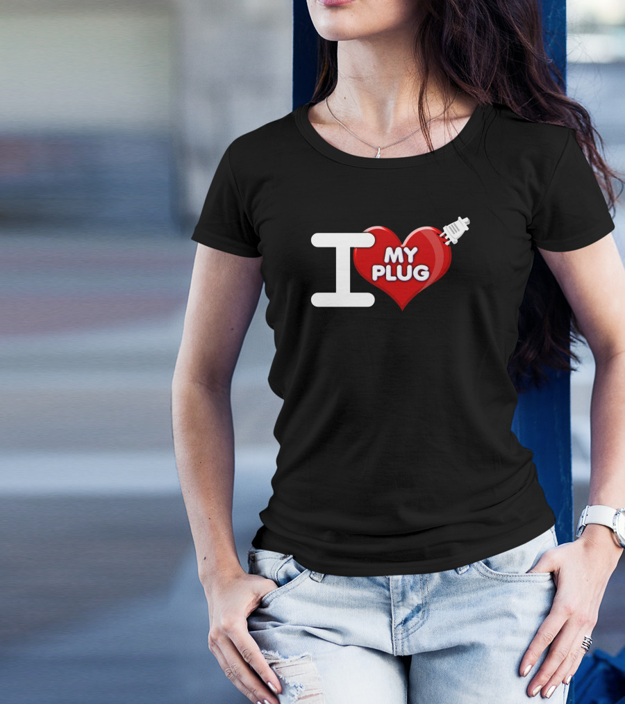 I Heart My Plug With Heart And Plug T-Shirt