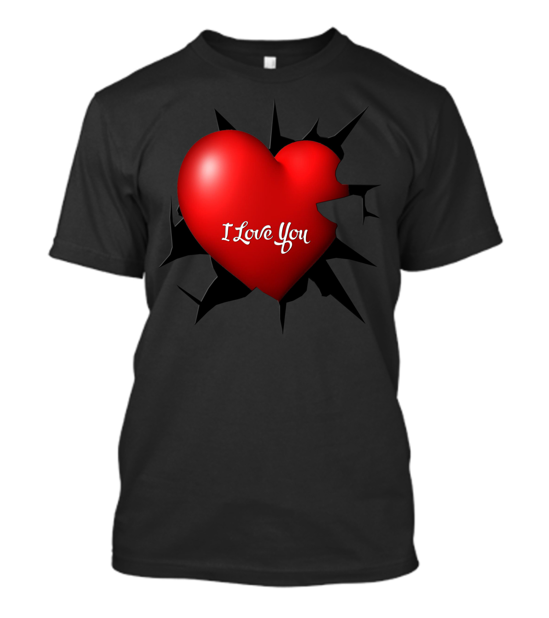 I Love You Shattered Heart T-Shirt