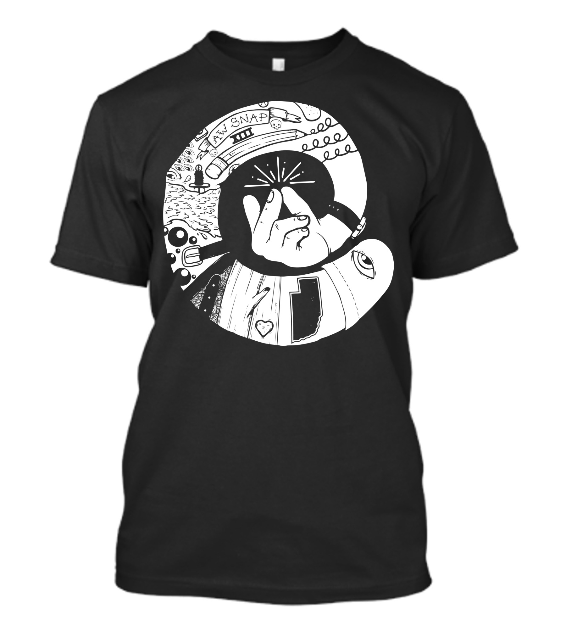 Aw Snap Astronaut With Cosmic Hand Gesture T-Shirt