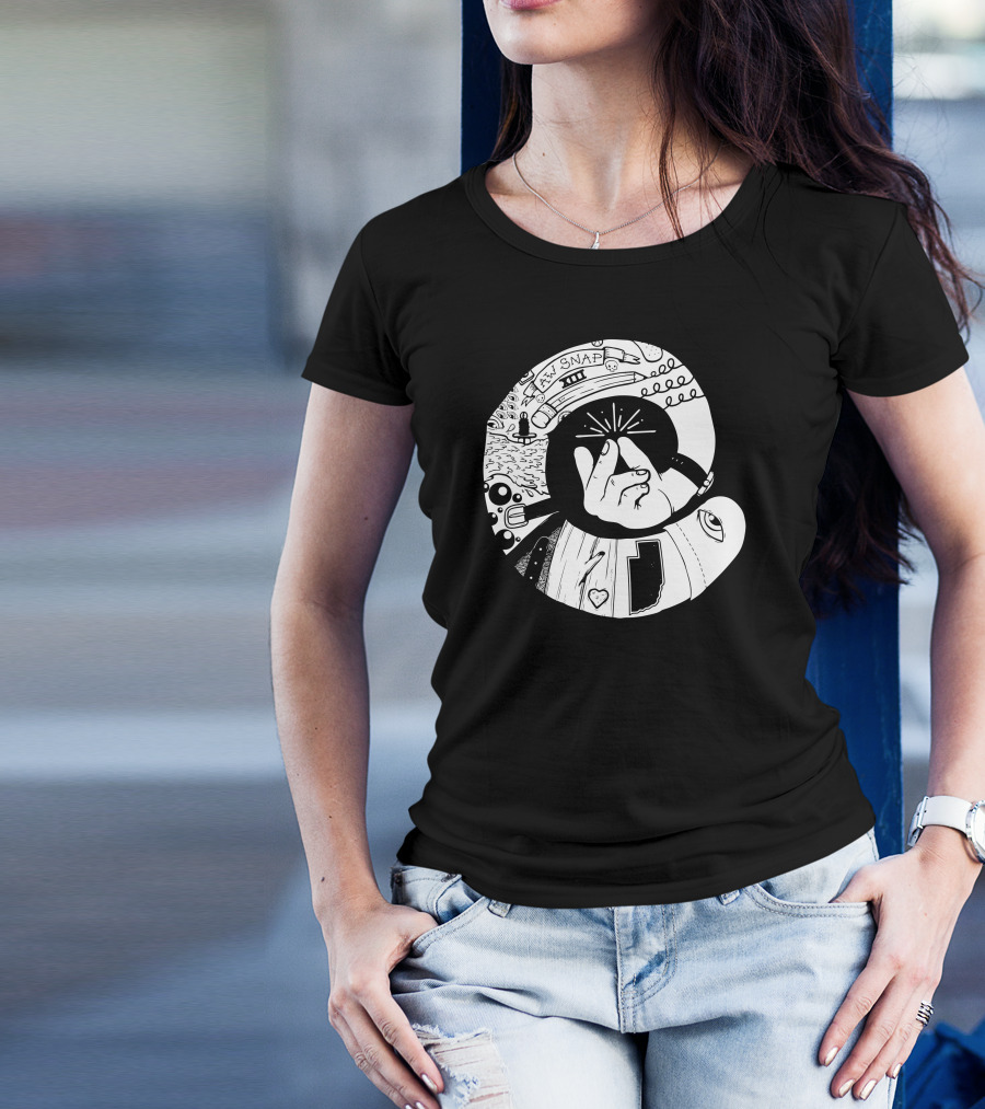 Aw Snap Astronaut With Cosmic Hand Gesture T-Shirt