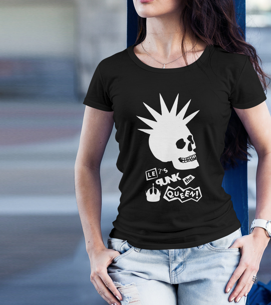 Let's Punk The Queen Skull Crown Iconic T-Shirt