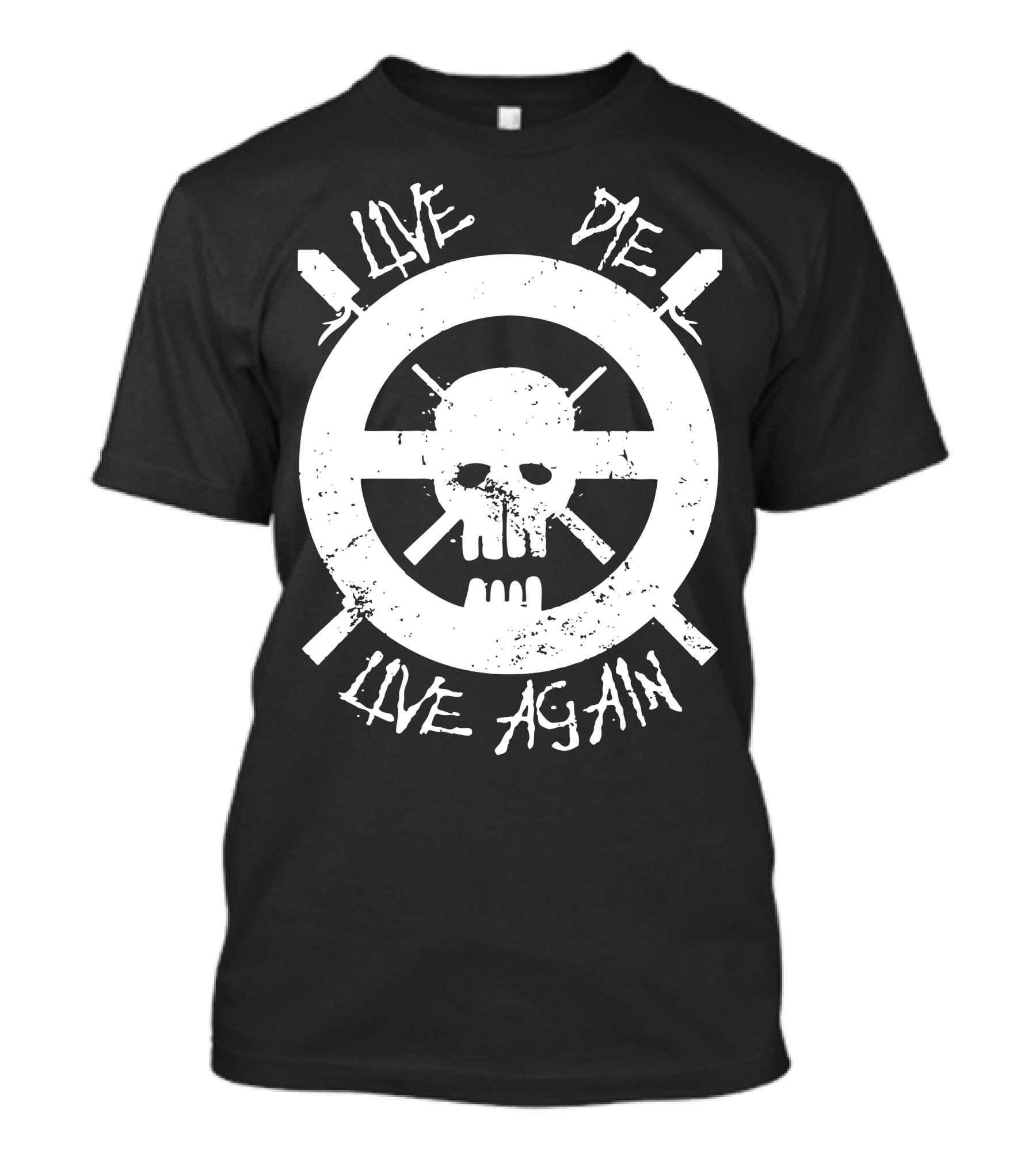 Live Die Live Again Skull Symbol Mandala T-Shirt