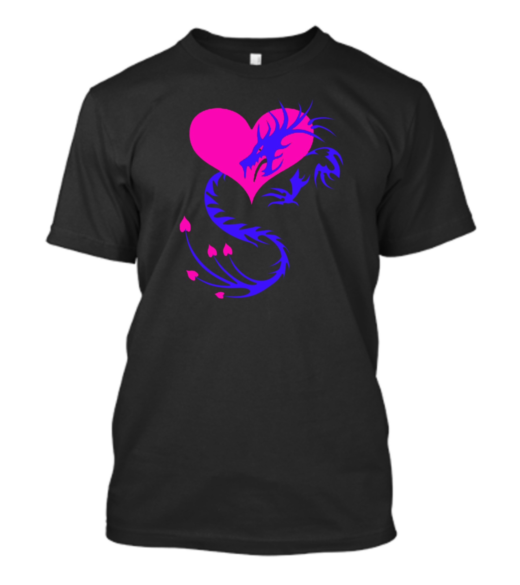Love Dragon Wrapped Around Heart T-Shirt