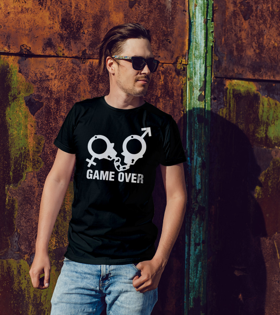 Game Over Handcuff Symbols T-Shirt
