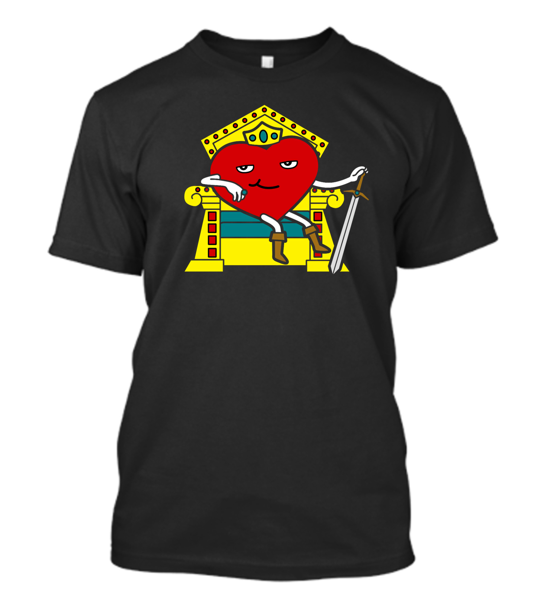 Love Rules Heart On Throne With Sword T-Shirt