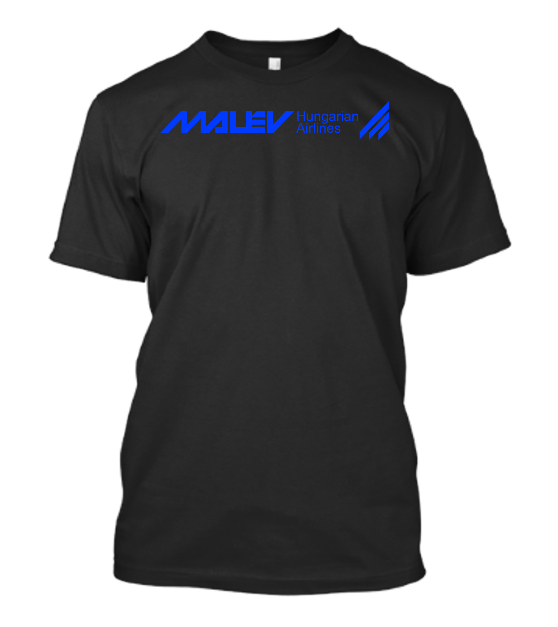 MALEV Hungarian Airlines Logo With Blue Design Elements T-Shirt
