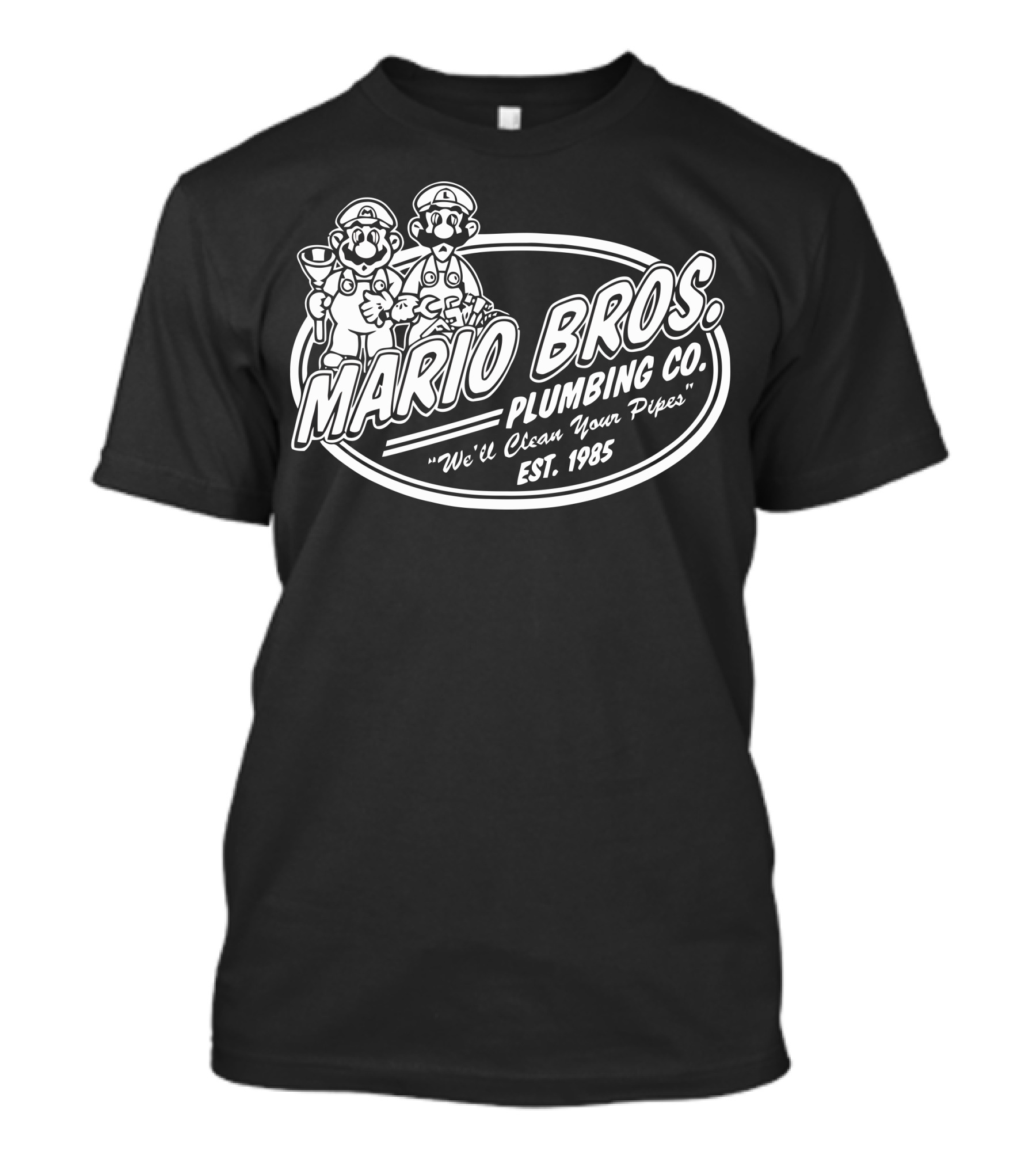 Mario Bros Plumbing Co We'll Clean Your Pipes Est. 1985 T-Shirt