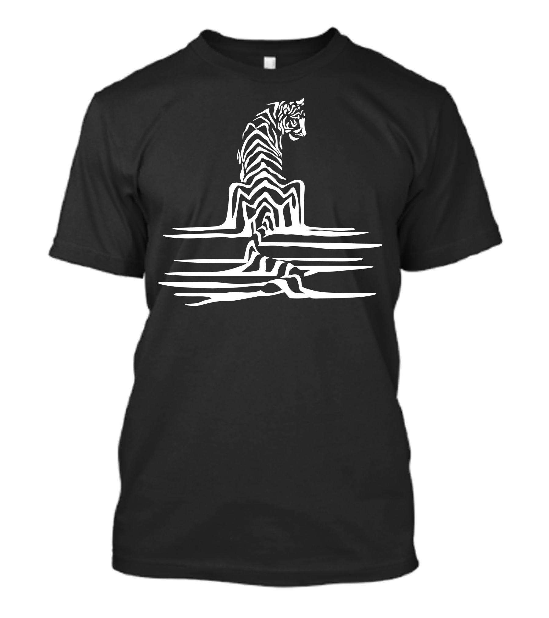 Melted Tiger Optical Illusion Stripes T-Shirt