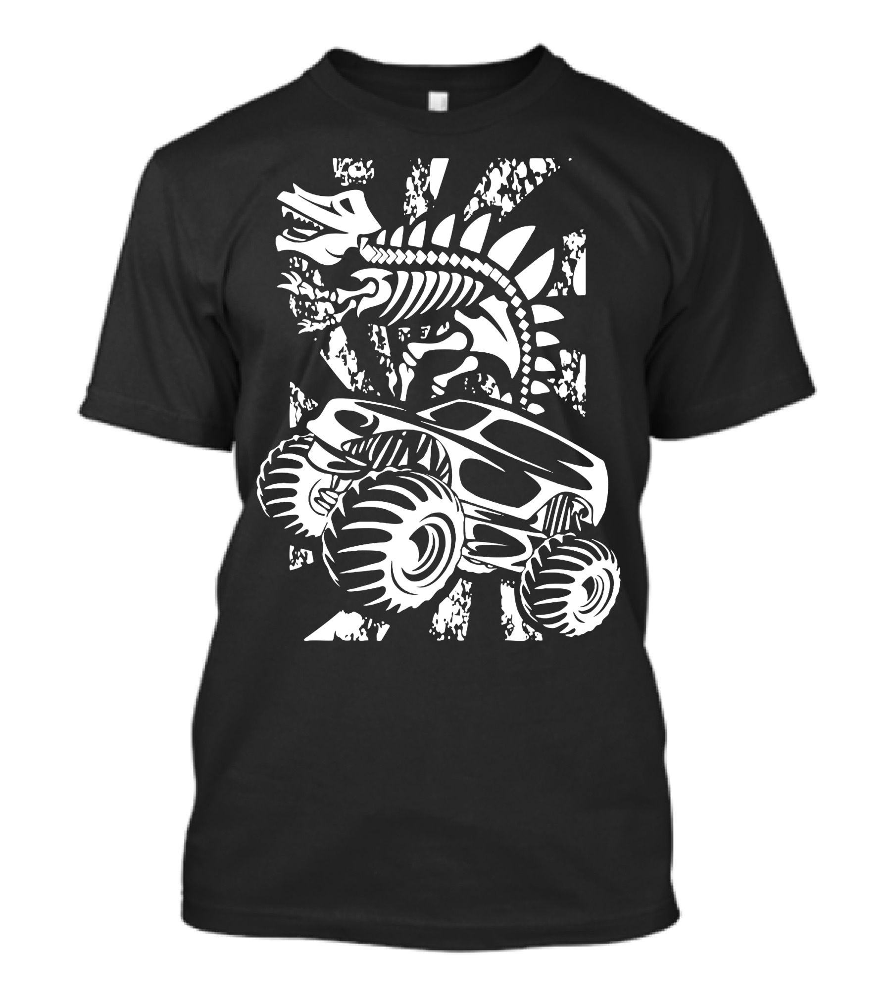 Monster Truck Dino Skeleton Adventure T-Shirt