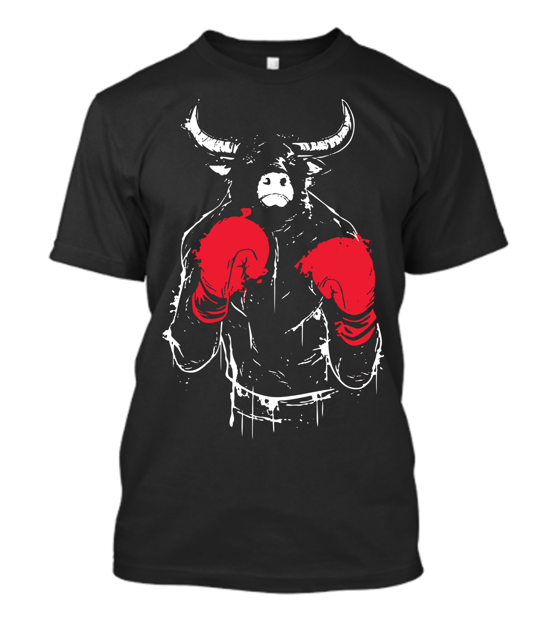 Raging Bull Boxing Bullfighter With Red Gloves T-Shirt
