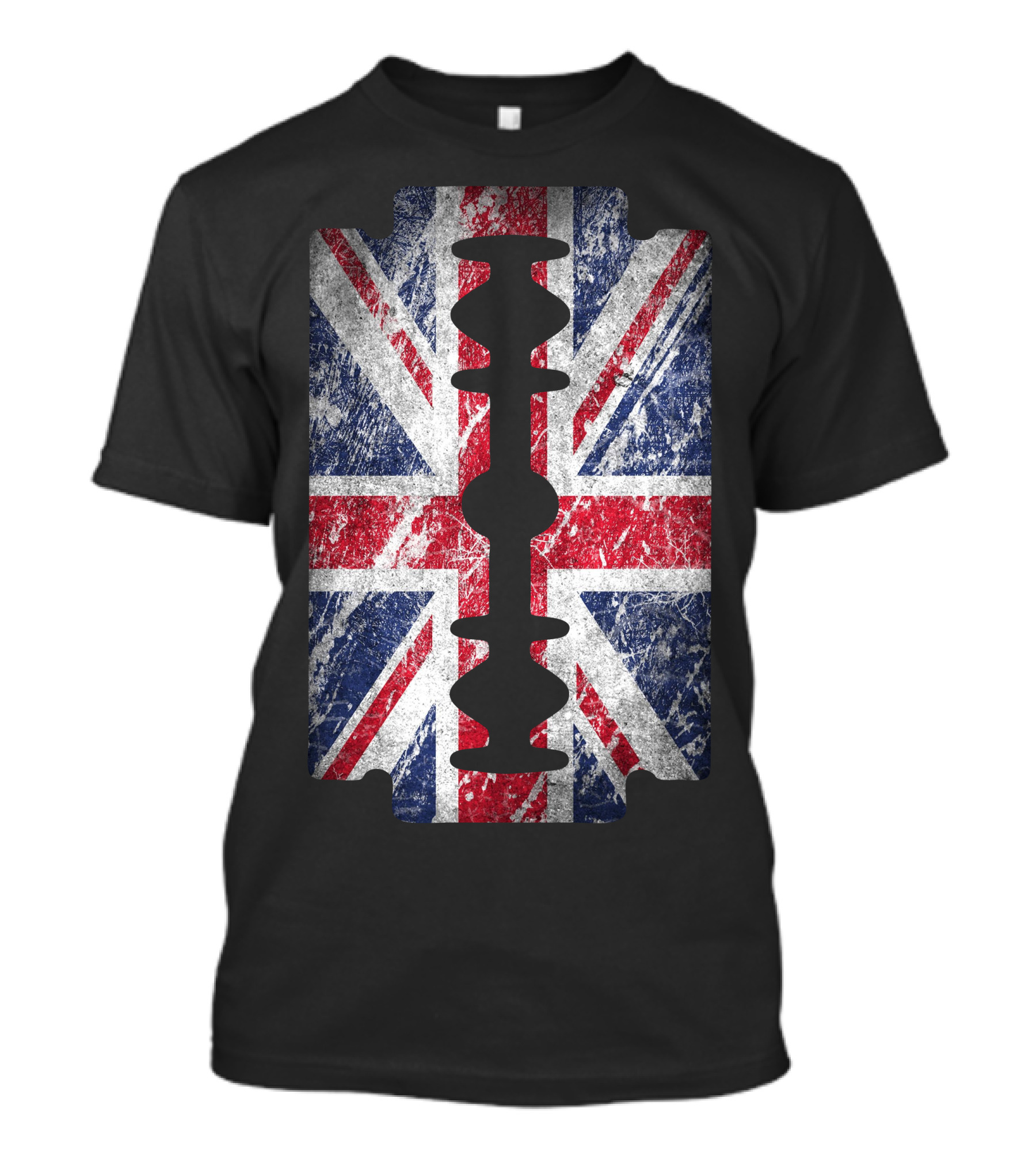 Razor Blade Union Jack British Flag T-Shirt