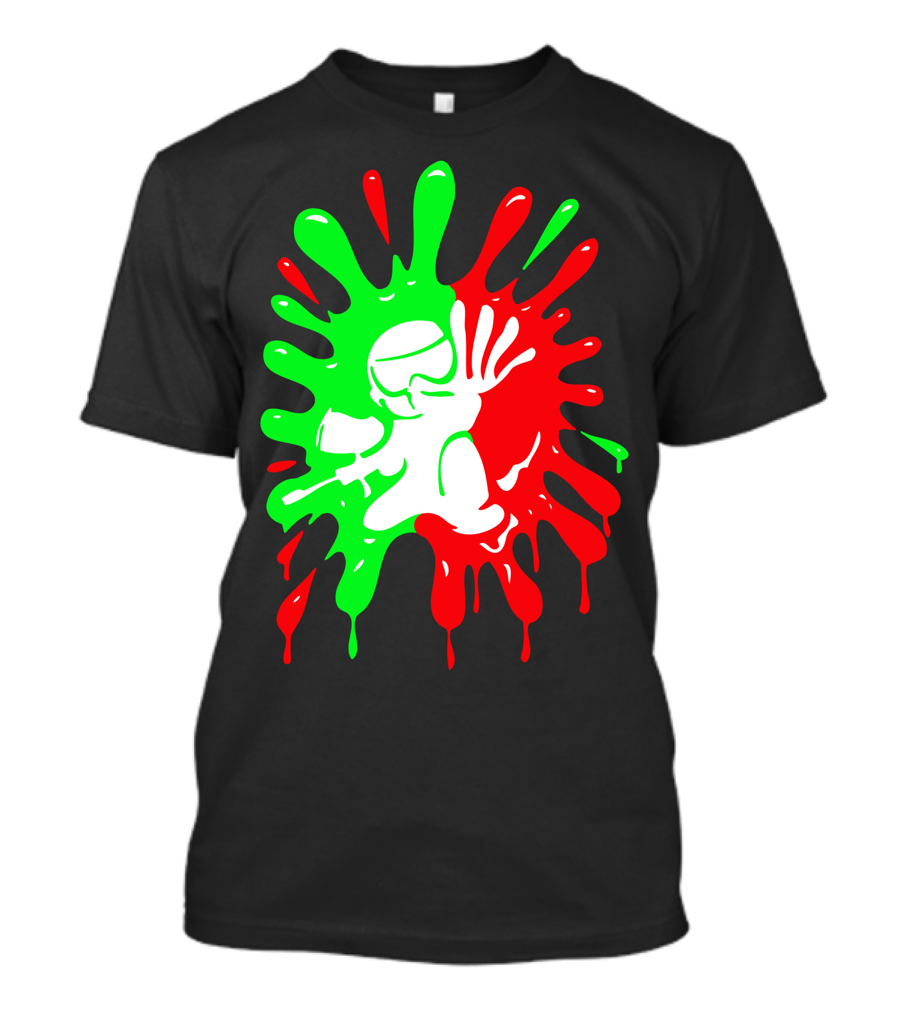 Shot Splatter Paintball Icon Red Green Splat T-Shirt
