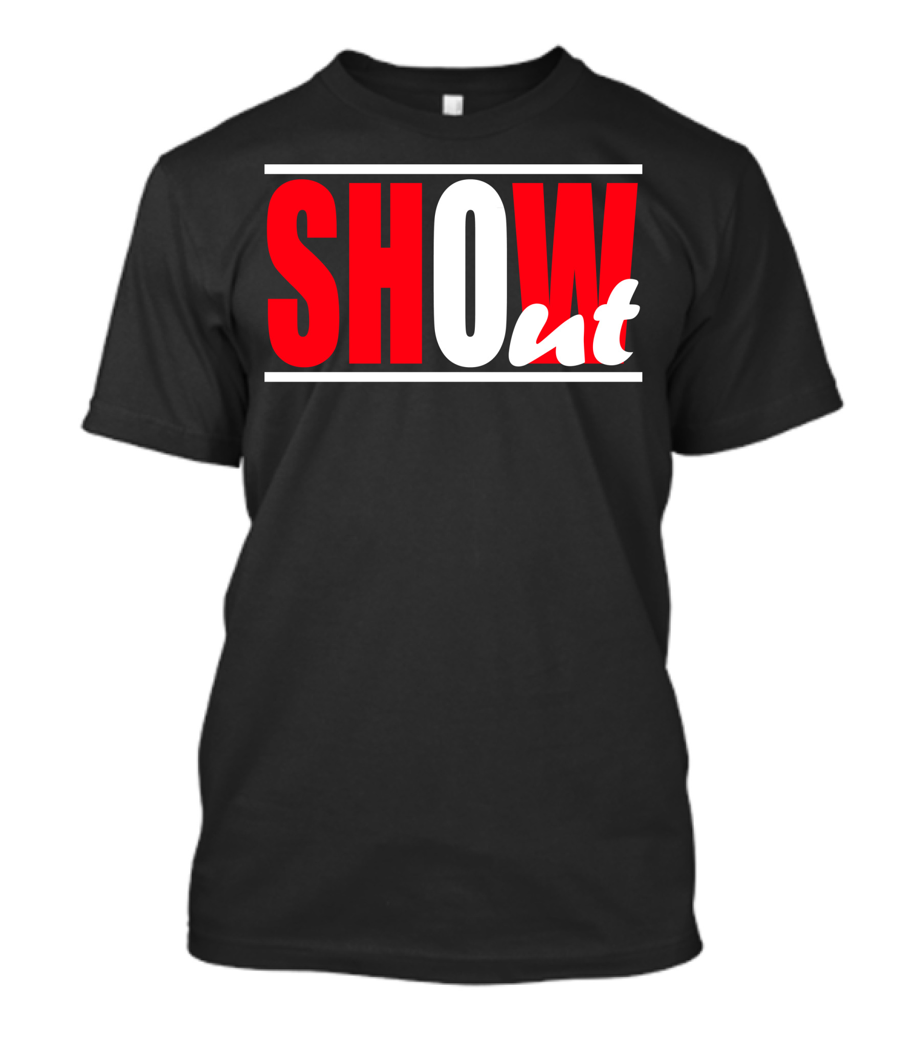 SHOW Out Juicy Bold Red White Contrast T-Shirt