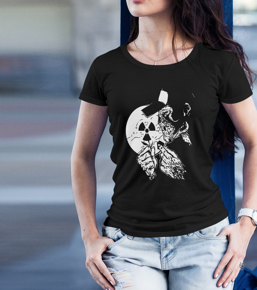 Smoke Man Radioactive Skull Mask T-Shirt