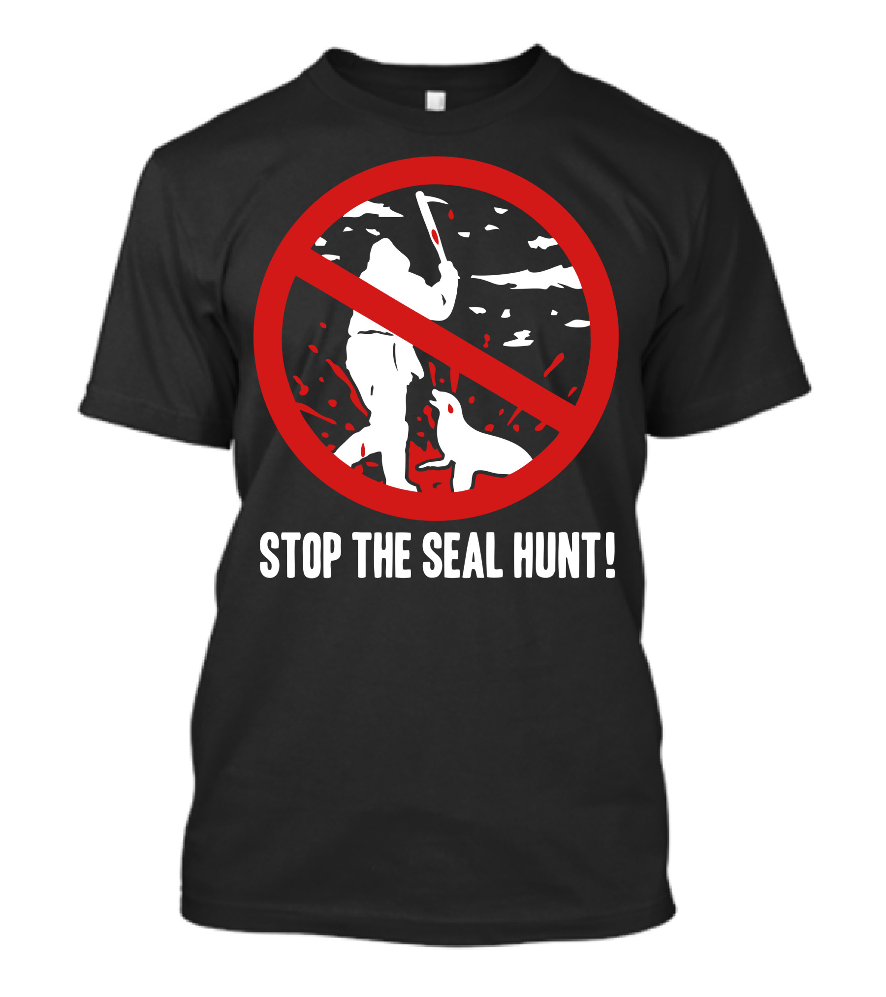 Stop The Seal Hunt Anti-Cruelty Awareness Conservation Message T-Shirt