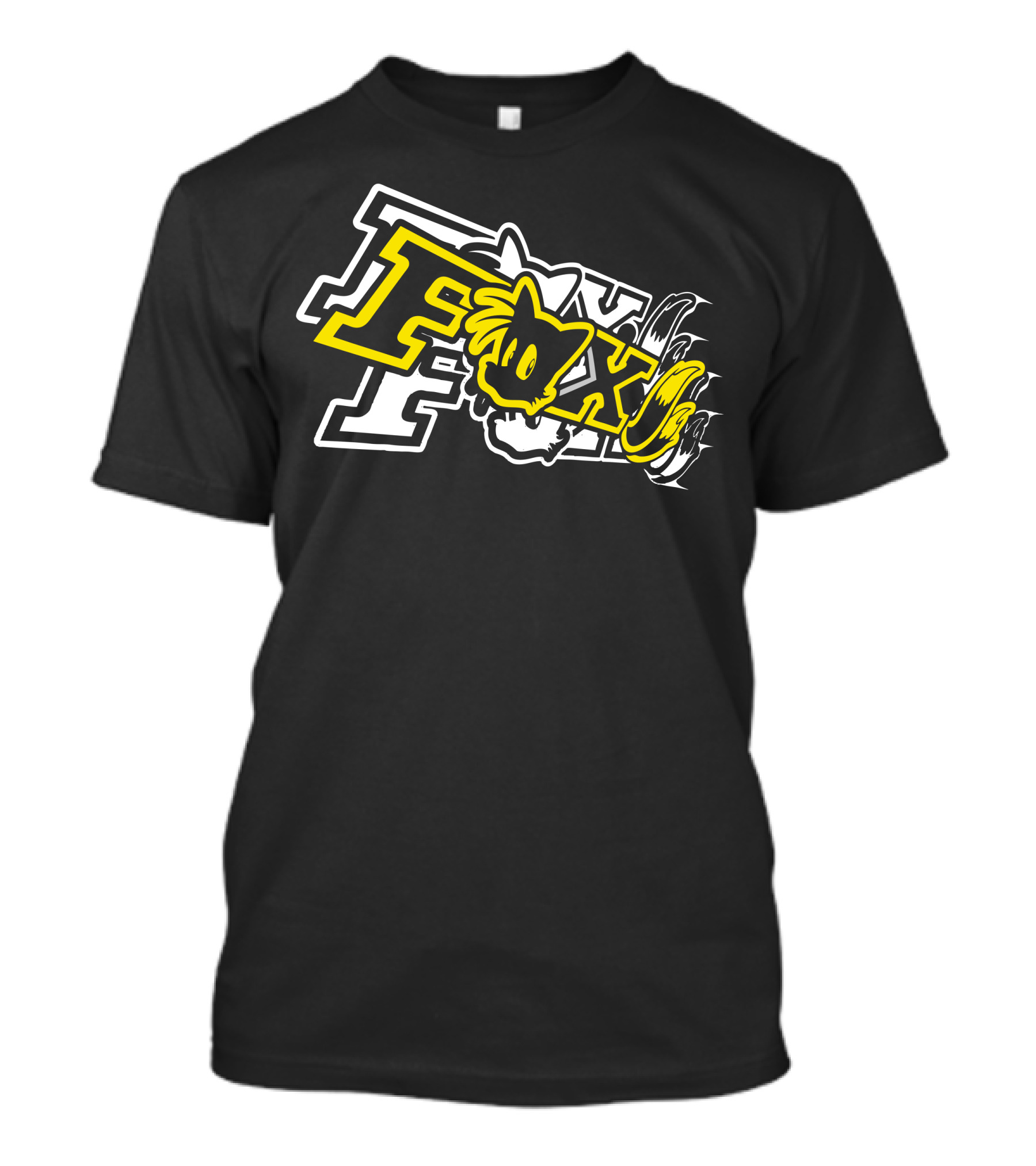 Fox Yellow And White Stylized T-Shirt
